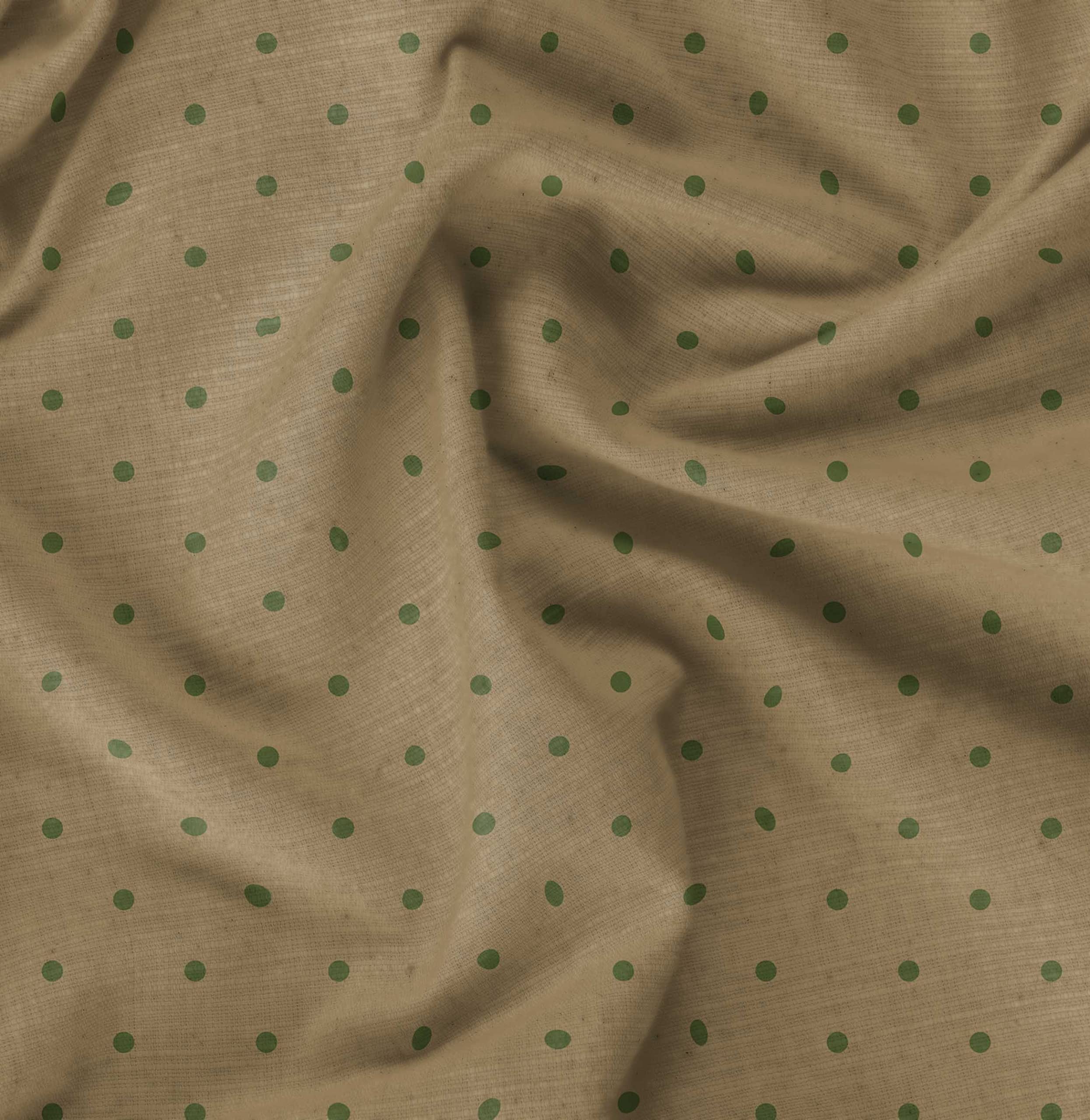 Soimoi Moss Georgette Brown Fabric by The Yard - 42