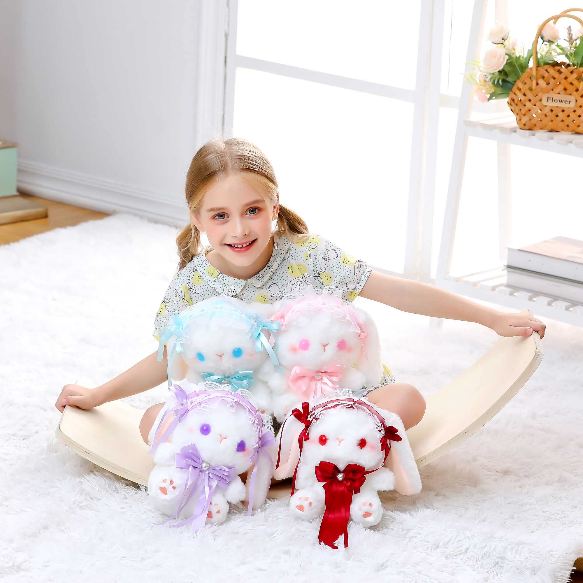 Cute 9-Inch Blue Lolita Bunny Plush Toy - Soft Stuffed Animal Doll for Kids, Perfect Gift for Children & Collectors - Great for Cuddling, Nursery Decor, and Birthday Presents
