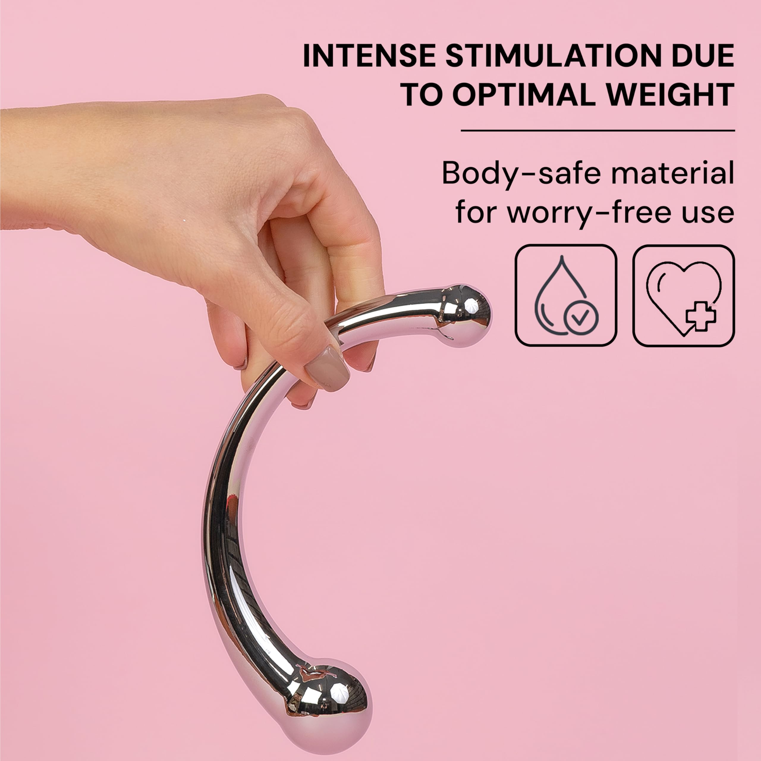 Stainless Steel Anal Plug 16cm - 2.1/3.2cm Diameter - Smooth Surface Beginner Sex Toy for Women & Men - G-Spot Massager - Perfect for Couples Play & Solo Exploration