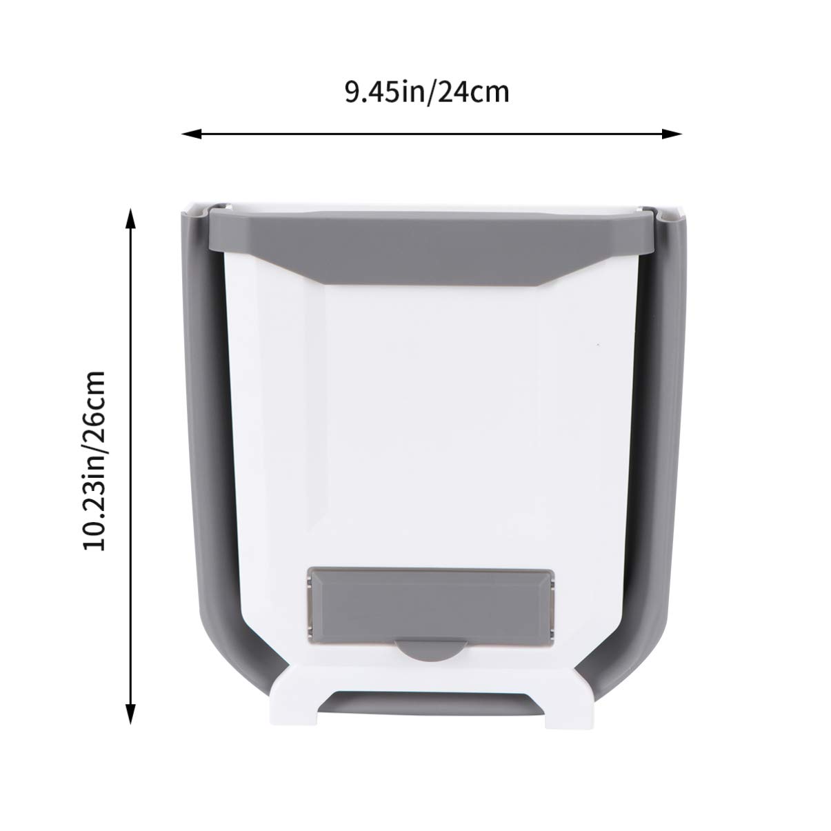 Foldable Collapsible Trash Can - Hemoton 1PC White Door Mounted Garbage Bin with High Capacity | Space-Saving Cabinet Storage Basket for Office, Kitchen & Bathroom | Perfect Small Trash Bag Holder for Home Organization