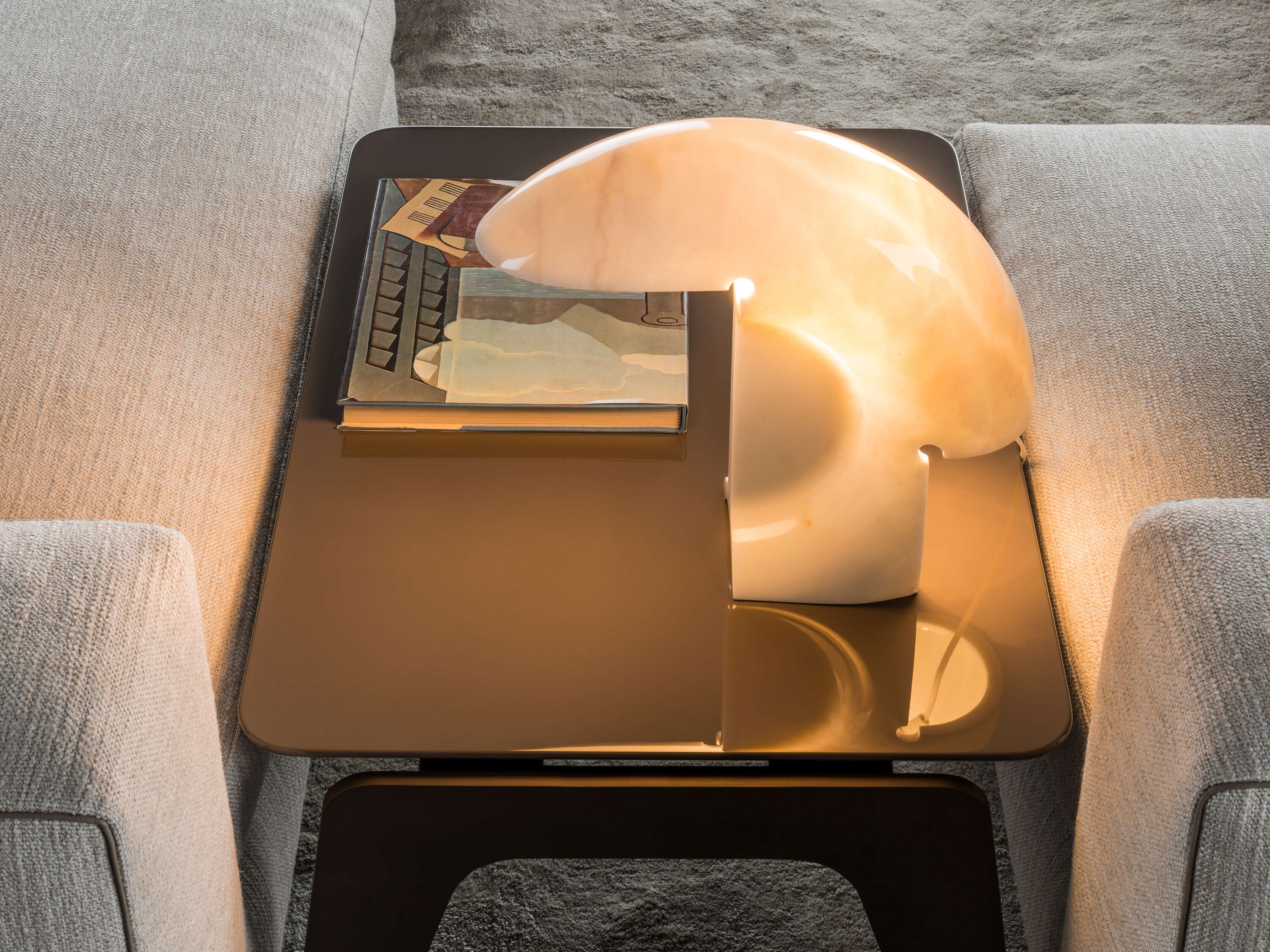 Elegant Biagio Marble Table Lamp - Modern Home & Office Decor Lighting for Bedroom, Living Room, or Study Desk