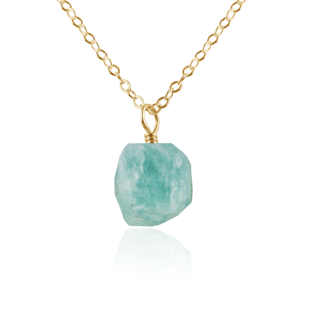 Natural Amazonite Crystal Pendant Necklace - Healing Stone Jewelry for Women, Chakra Balancing & Spiritual Protection | Perfect for Meditation, Yoga & Everyday Wear