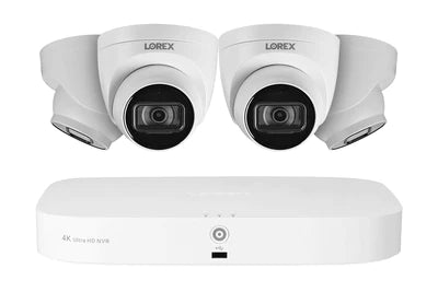 Lorex Fusion 4K 16 Channel (8 Wired + 8 WiFi) 2TB NVR Security System with Dome Cameras & Listen-In Audio - Ideal for Home & Business Surveillance
