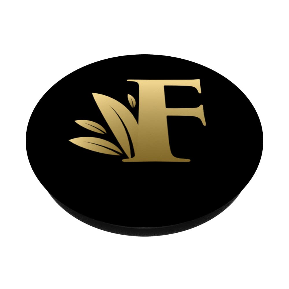 Initial F Letter Floral Rose PopSockets Swappable PopGrip - Custom Phone Grip Stand for iPhone Samsung - Perfect Gift for Women Girls, Ideal for Home Office Travel Use