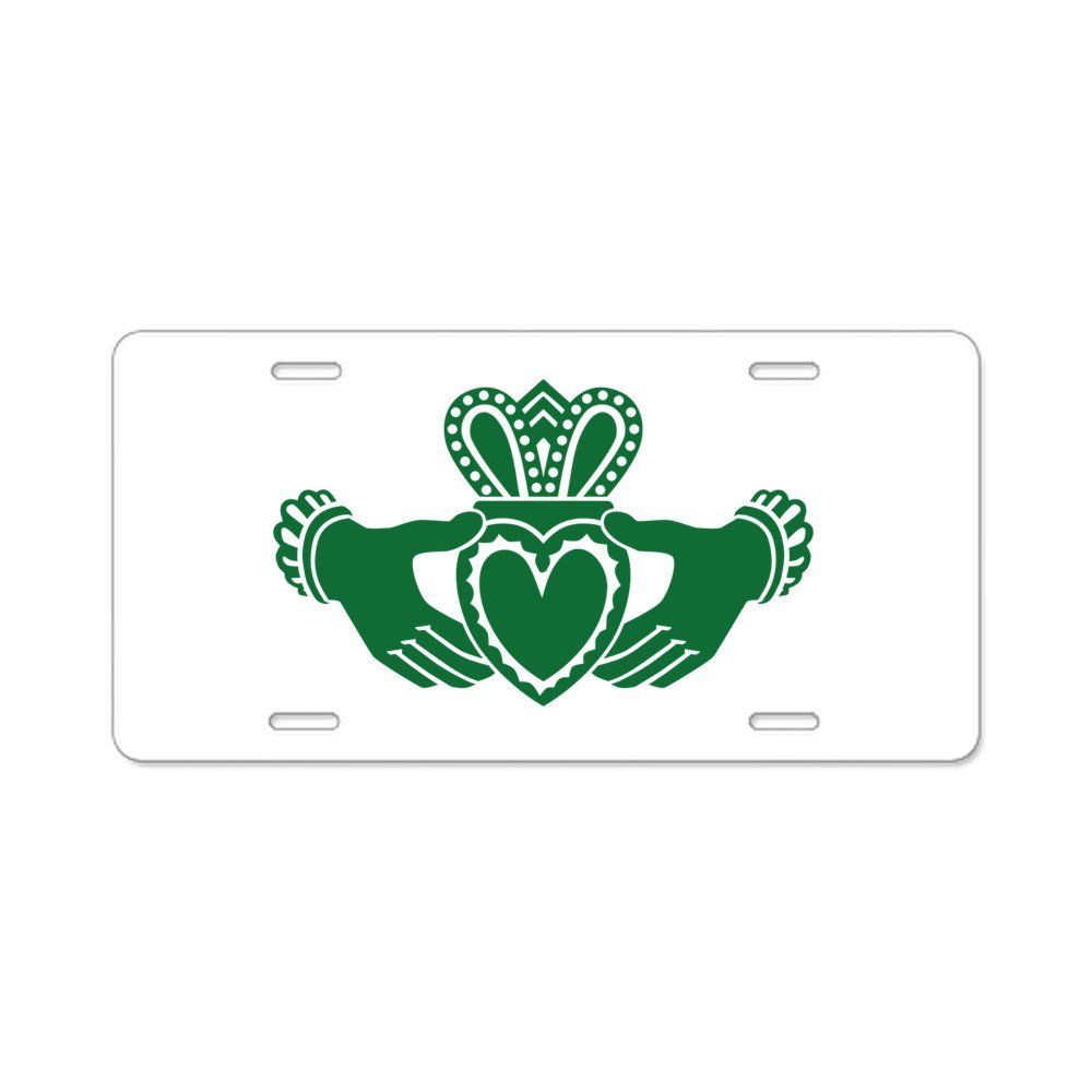 Celtic Claddagh Aluminum License Plate - Front Vanity Tag for Cars & Trucks - Unique Irish Design for St. Patrick's Day & Irish Pride Decor