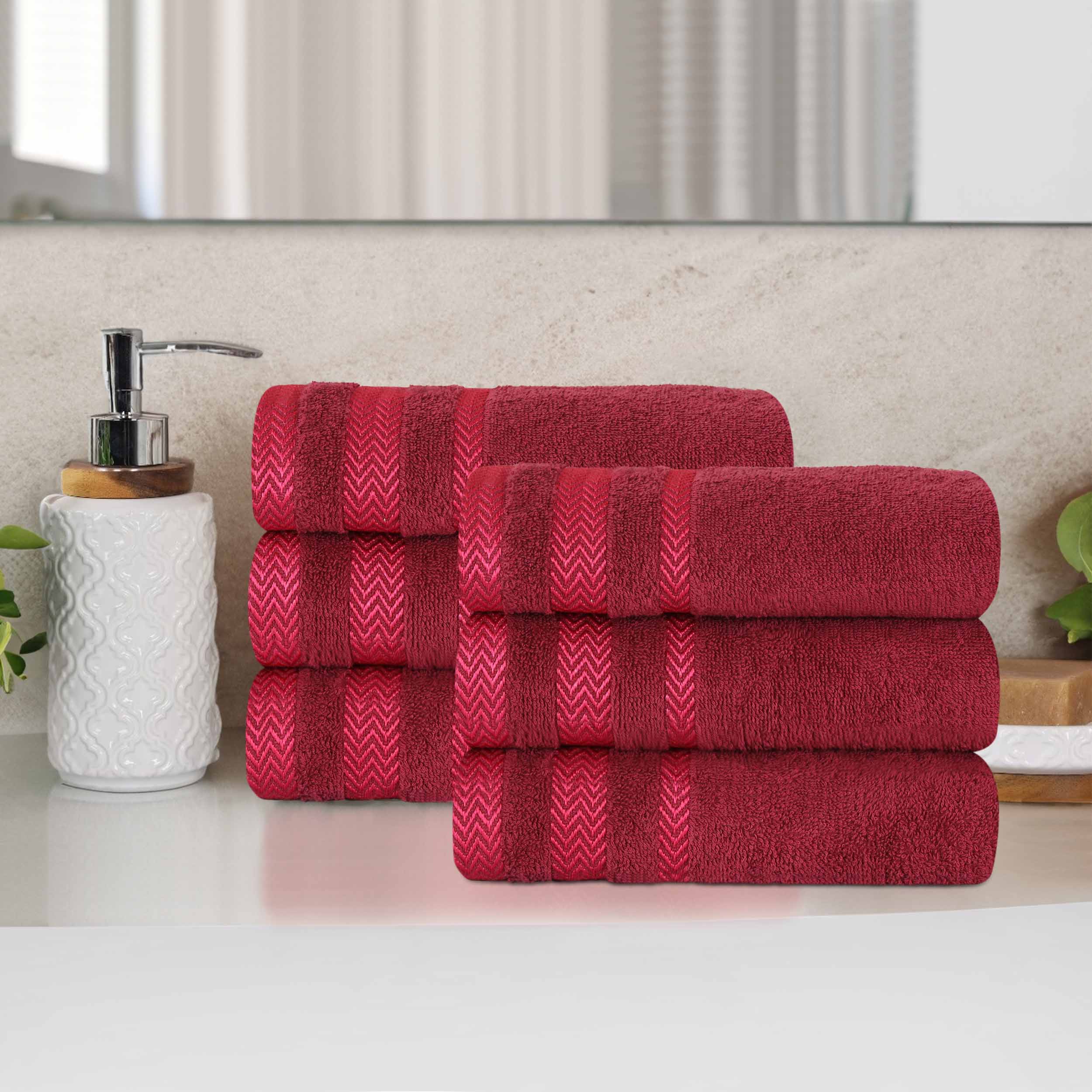 Premium 6-Pack Hays Cotton Soft Medium Weight Hand Towels - Absorbent & Quick-Drying for Kitchen, Bathroom & Guest Use