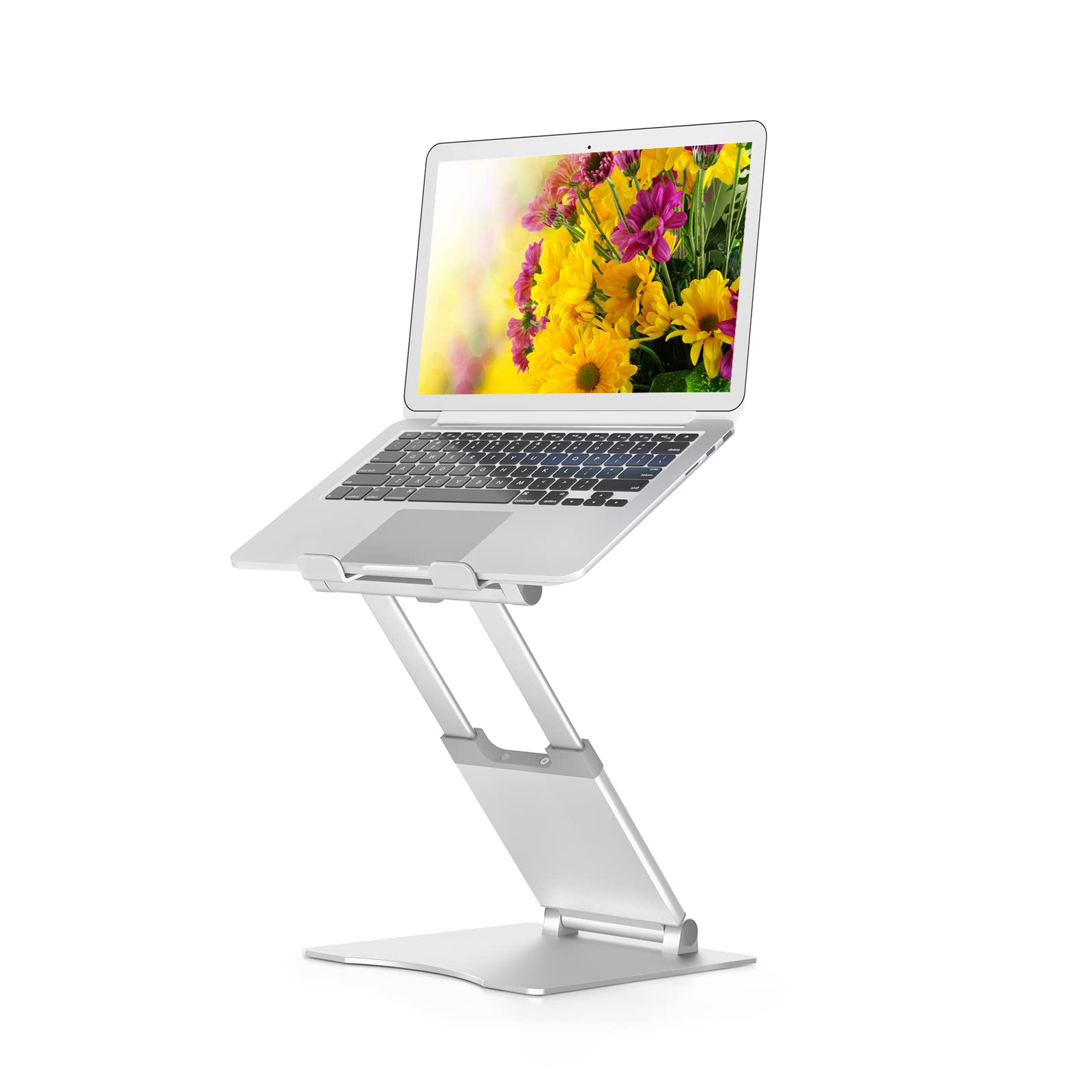 MagicHold Adjustable Laptop Stand (10-17 inch) - Ergonomic Aluminum Riser for MacBook Pro/Air, iPad Pro 12.9, Tablets, E-Books, Samsung & Dell Laptops - Perfect for Office, Home & Travel Use