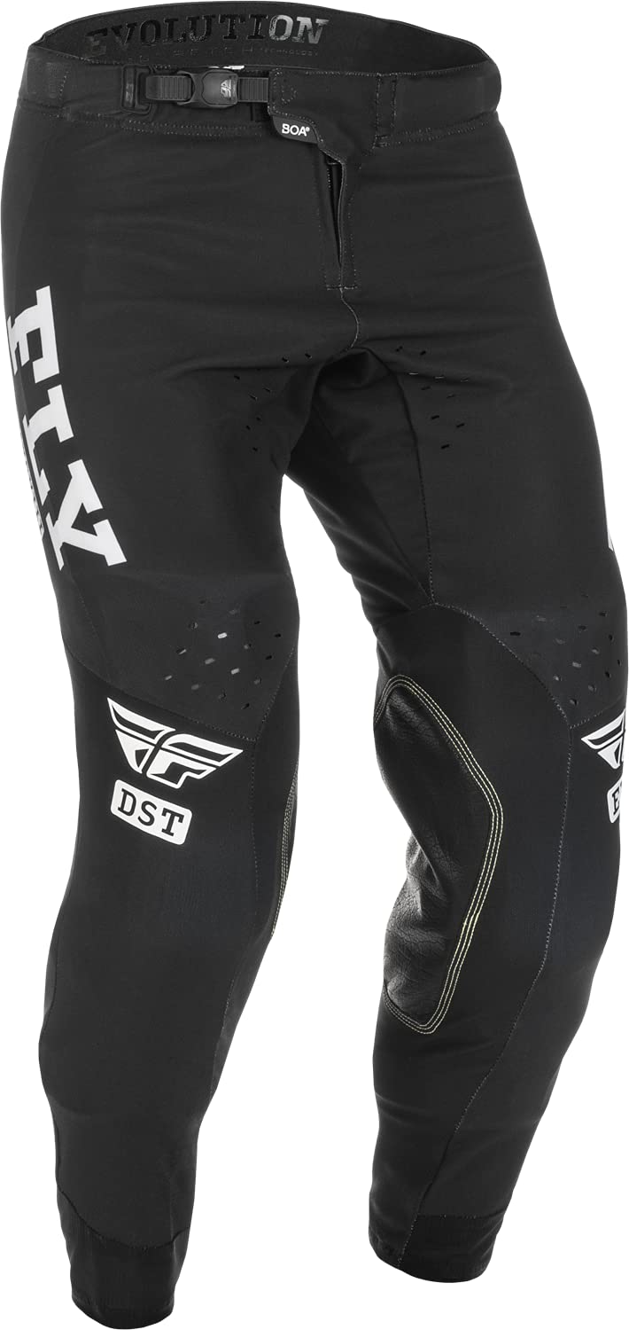 Fly Racing 2022 Adult Evolution DST Motocross Pants - Black/White, Size 28 | Durable Off-Road Motorcycle Riding Gear for Men | Perfect for Motocross, Dirt Biking & ATV Adventures