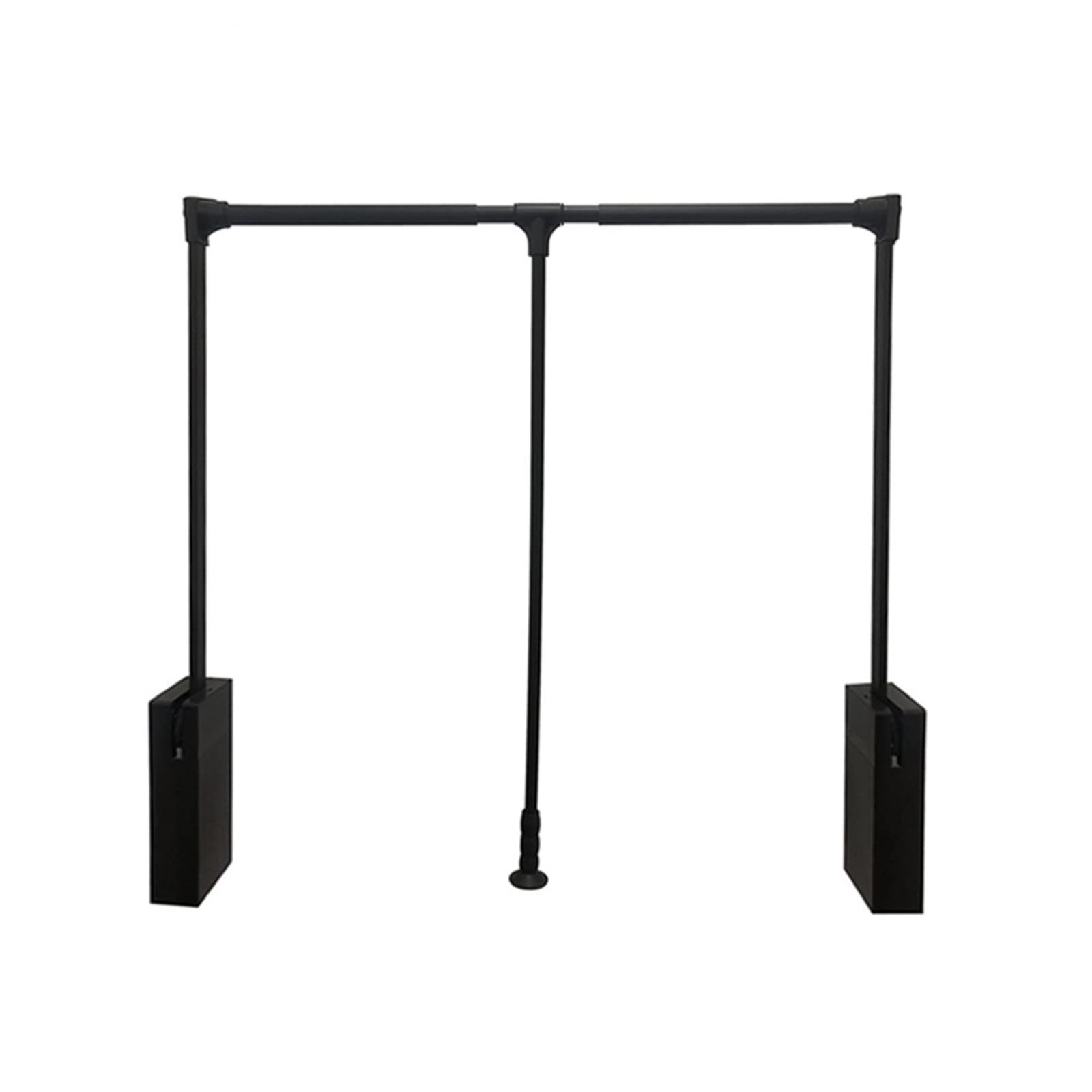 Space Saving Adjustable Double Pull Down Hanging Wardrobe Rail - 90° Foldable Closet Rod for Clothes Organization (35x47.2in/890x1200mm) - Perfect for Small Closets, Bedrooms & Apartments