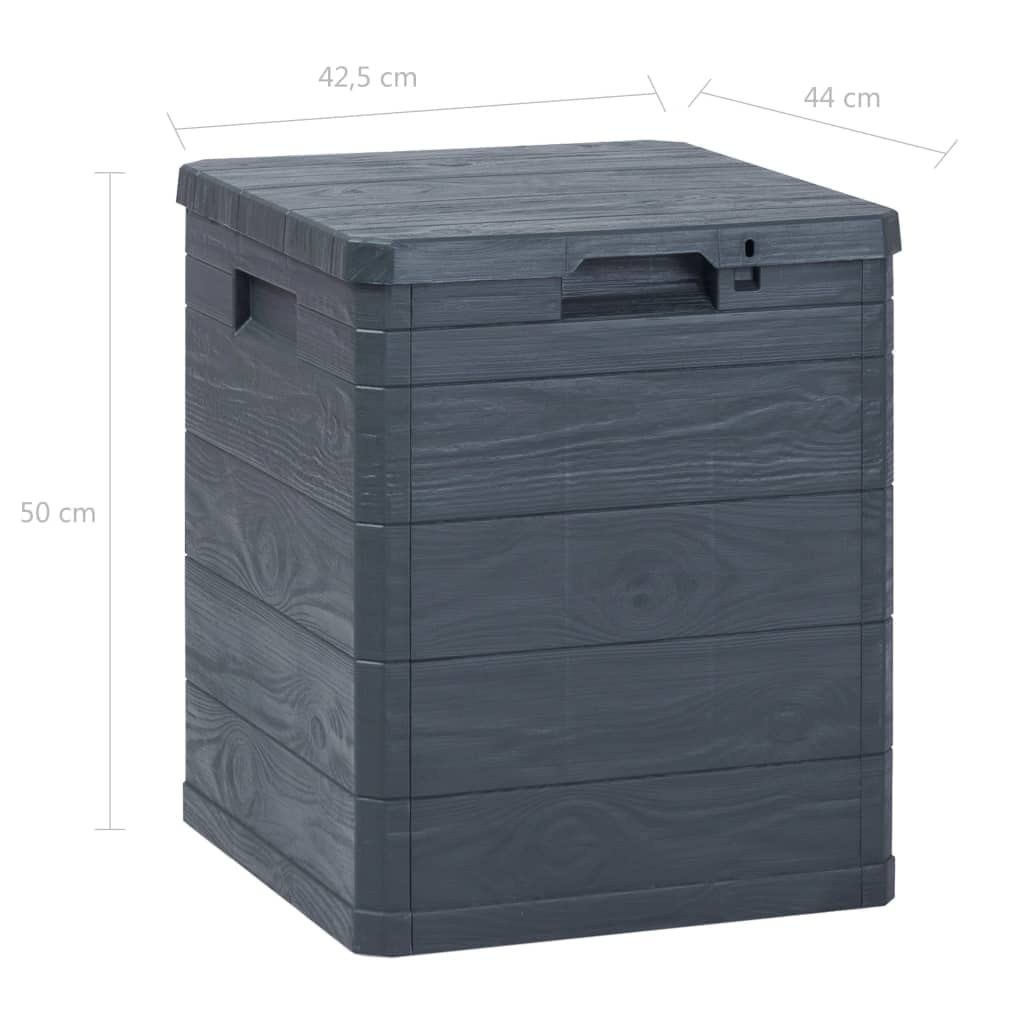 Weather-Resistant Garden Storage Box with Lid - 23.8 Gal Anthracite Outdoor Organizer for Yard Tools, Pool Accessories, Cushions & Pillows | Perfect for Patio, Deck, and Backyard Storage