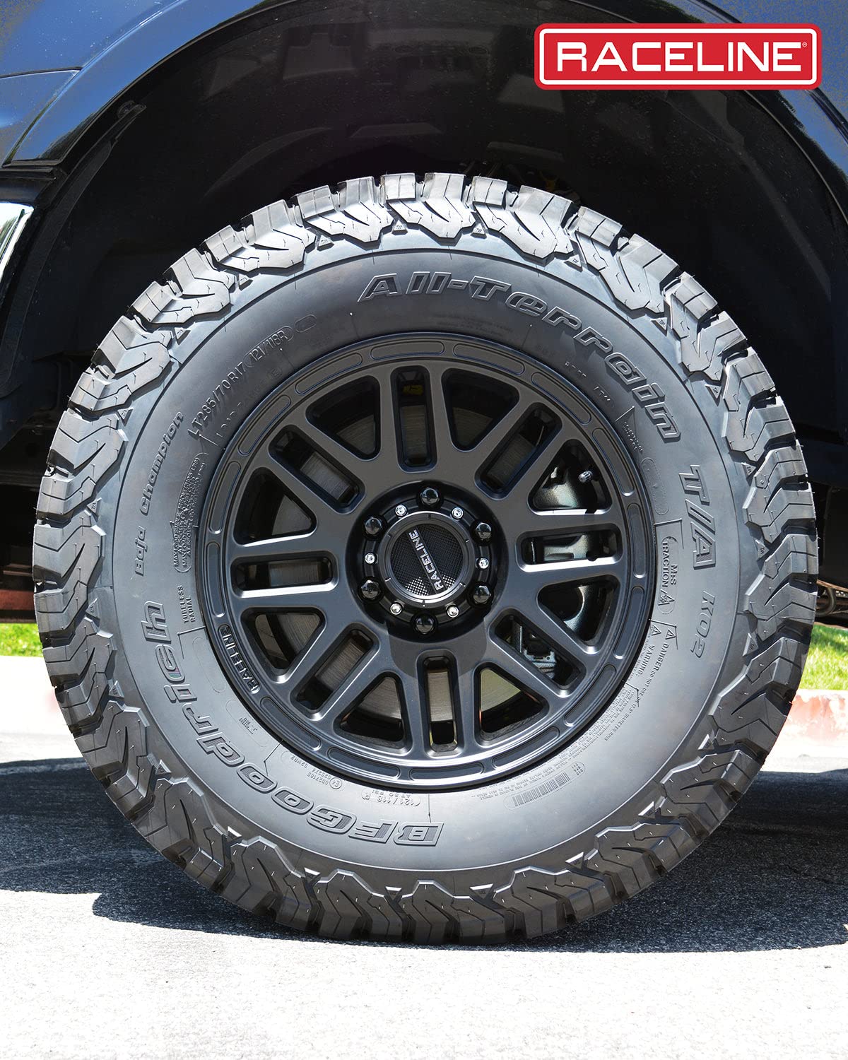 Raceline Wheels 944B OUTLANDER 18x9 Black Aluminum Alloy Wheels - 8x180 Bolt Pattern +18mm Offset (5.57