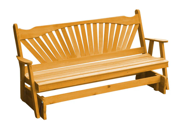Regallion Fanback Glider Rocking Chair - Comfortable Patio & Nursery Glider with Smooth Swivel Motion - Perfect for Outdoor Relaxation, Baby Nurseries & Living Room Decor