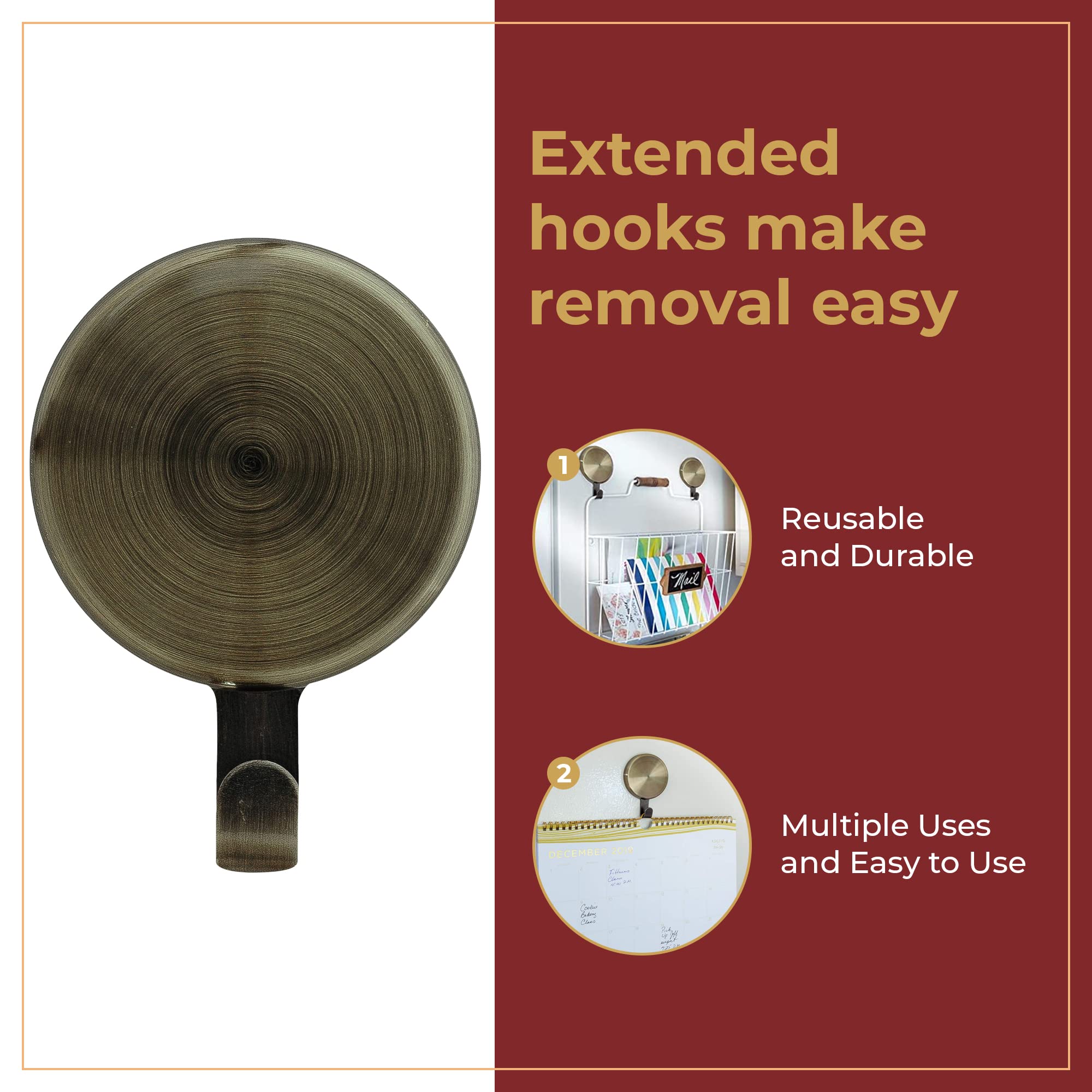 Haute Decor Attract® Magnetic Hanger - 1 Pack Heavy Duty Magnet Hook for Metal Doors, Fridges & Steel Surfaces | Perfect for Kitchen, Garage & Office Organization