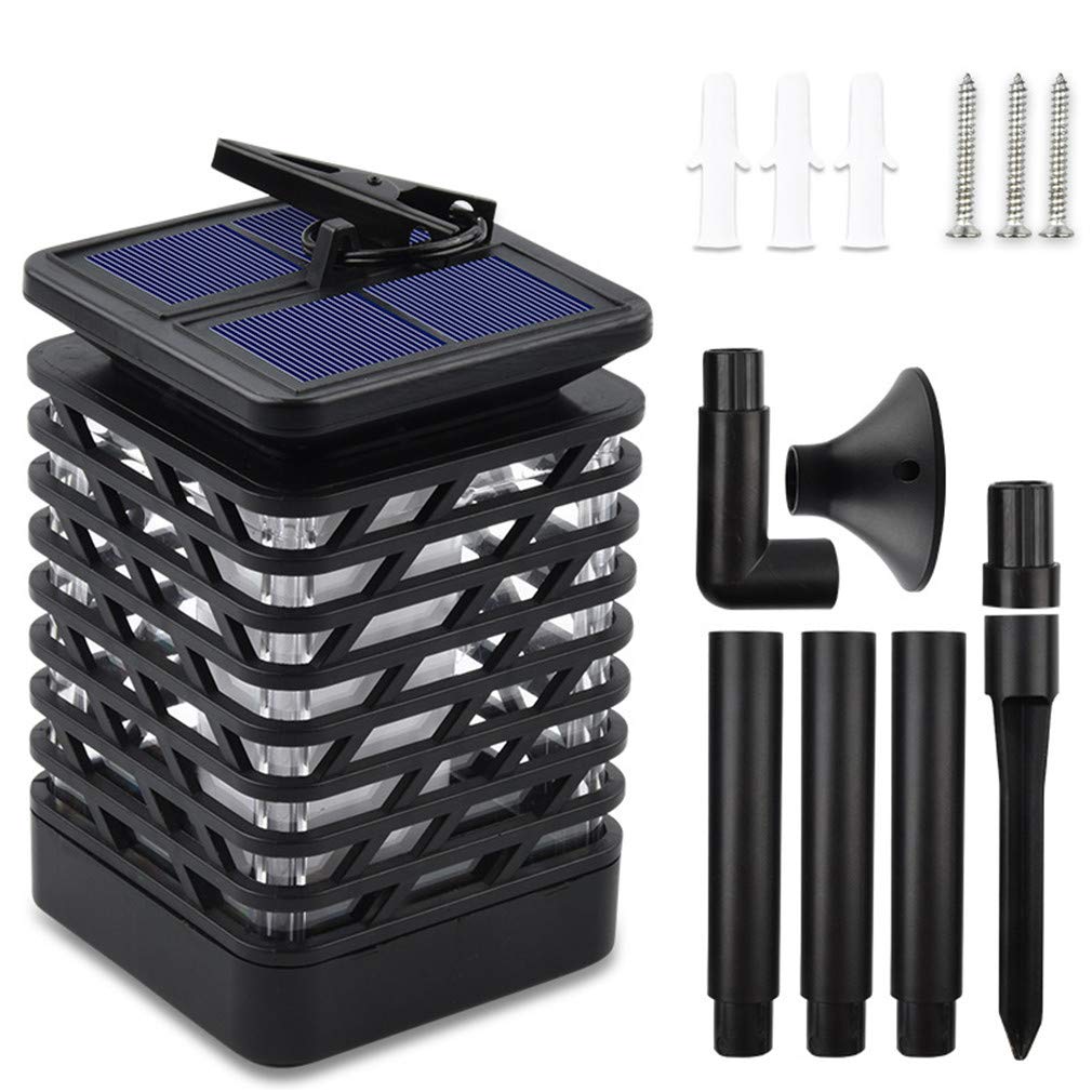 Solar Outdoor Lights 12 LED Flickering Flame Torch Light - Waterproof Landscape Lighting with Auto On/Off - Perfect for Garden, Pathway, Patio, and Backyard Decoration
