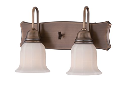 Designers Fountain 68002-OSB Astor 2 Light Wall Sconce in Old Satin Brass - Elegant Lighting Fixture for Bedroom, Living Room, or Hallway Decor