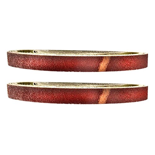 20mm Wide Air Finger Belt Sander - Power File Detail Sander with 25 Sanding Belts - Ideal for Metal Polishing, Woodworking & Automotive Detailing