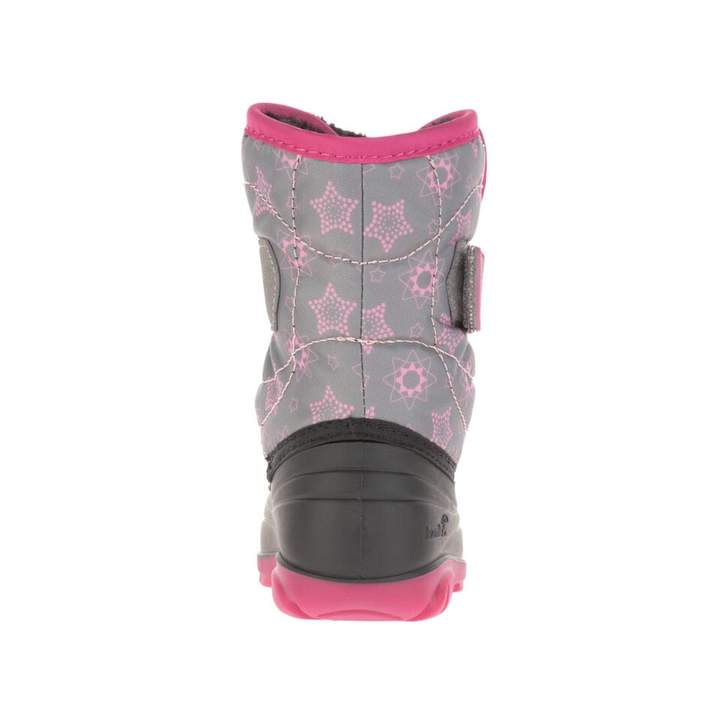 Kamik Grey/Fuchsia Snowbug 4 Toddler Boots - Waterproof Winter Snow Boots for Kids, Girls & Boys - Perfect for Snow Play, Outdoor Adventures & Cold Weather