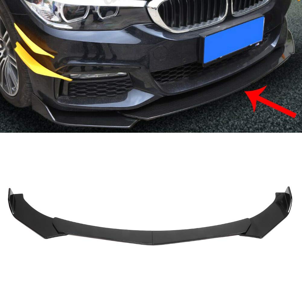 Universal Front Bumper Lip Spoiler - Matte Black ABS Plastic Front Lip Kit Compatible with Toyota Camry/Corolla (2018-2023) - Enhances Sporty Look & Improves Aerodynamics for Street Racing & Car Shows