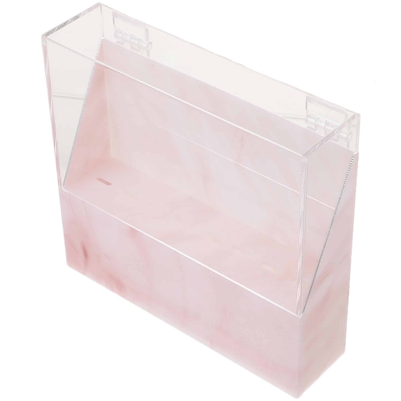 Acrylic Makeup Organizer with Marble Design - Lash Extension Tweezers Holder & Stand for Professional Beauty Tools | Perfect for Salon, Home Vanity & Travel Makeup Case