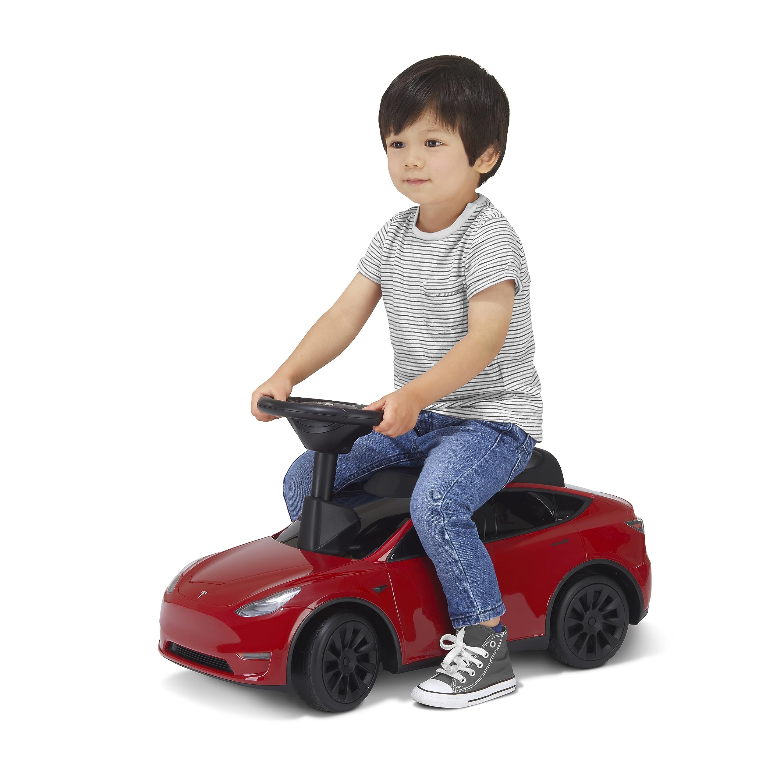 Radio Flyer Classic Red Ride-On Toy for Kids - Outdoor Push Car with Parent Handle, Perfect for Backyard Play & Toddler Walking Practice