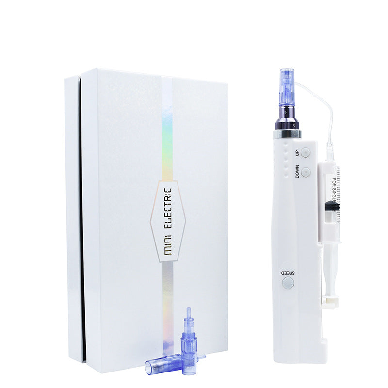 Rechargeable Handheld Portable Electric Micro Needle Derma Roller for Skin Care - At-Home Facial Treatment & Anti-Aging Solution