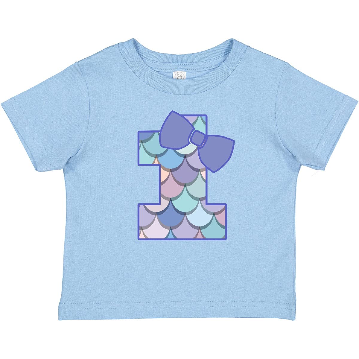 Inktastic 1st Birthday Mermaid T-Shirt for 1 Year Old Baby Girls - Perfect for Birthday Parties, Photo Shoots & Special Occasions