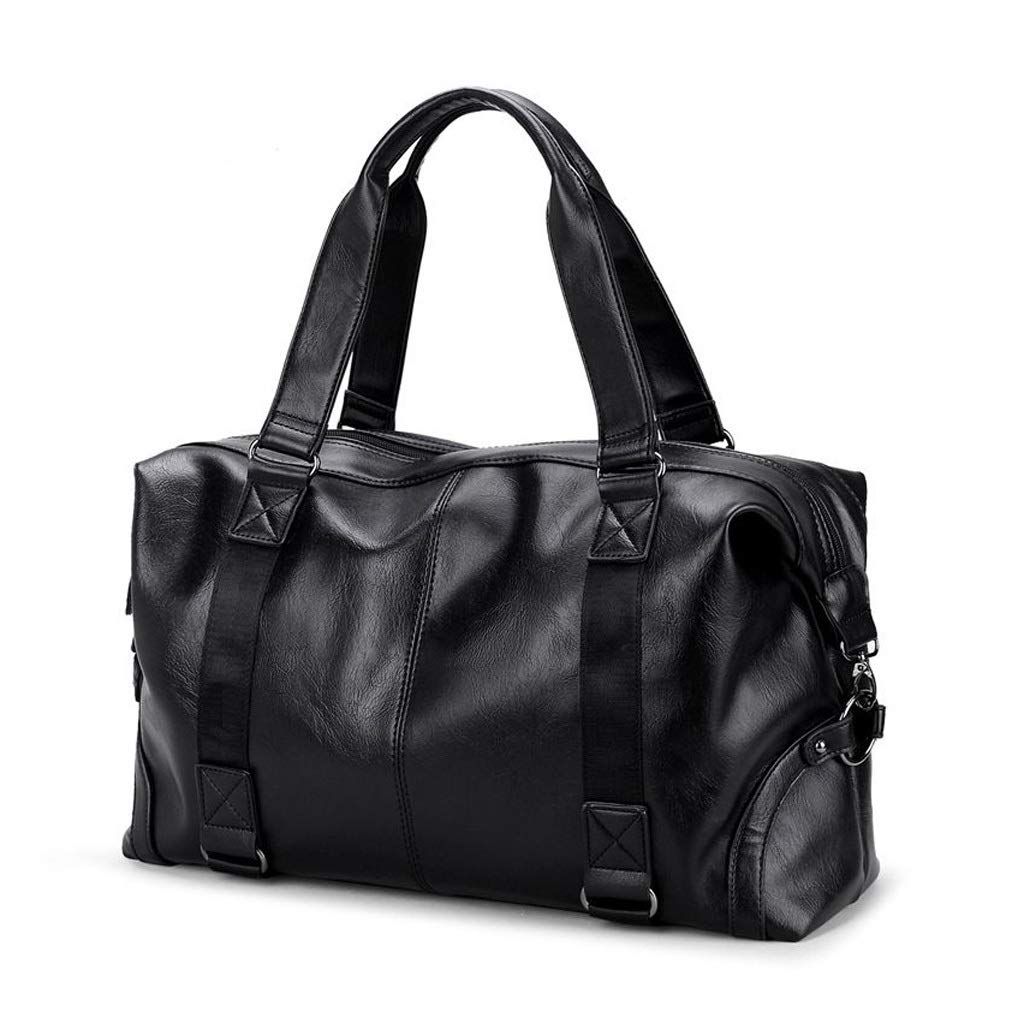 WANGXIAOLINYUNDONGBAO Travel Sports Bag - Portable Multifunctional Gym Duffel for Fitness, Short Trips & Workouts - Black (47x15x31cm) - Perfect for Gym, Travel & Outdoor Activities
