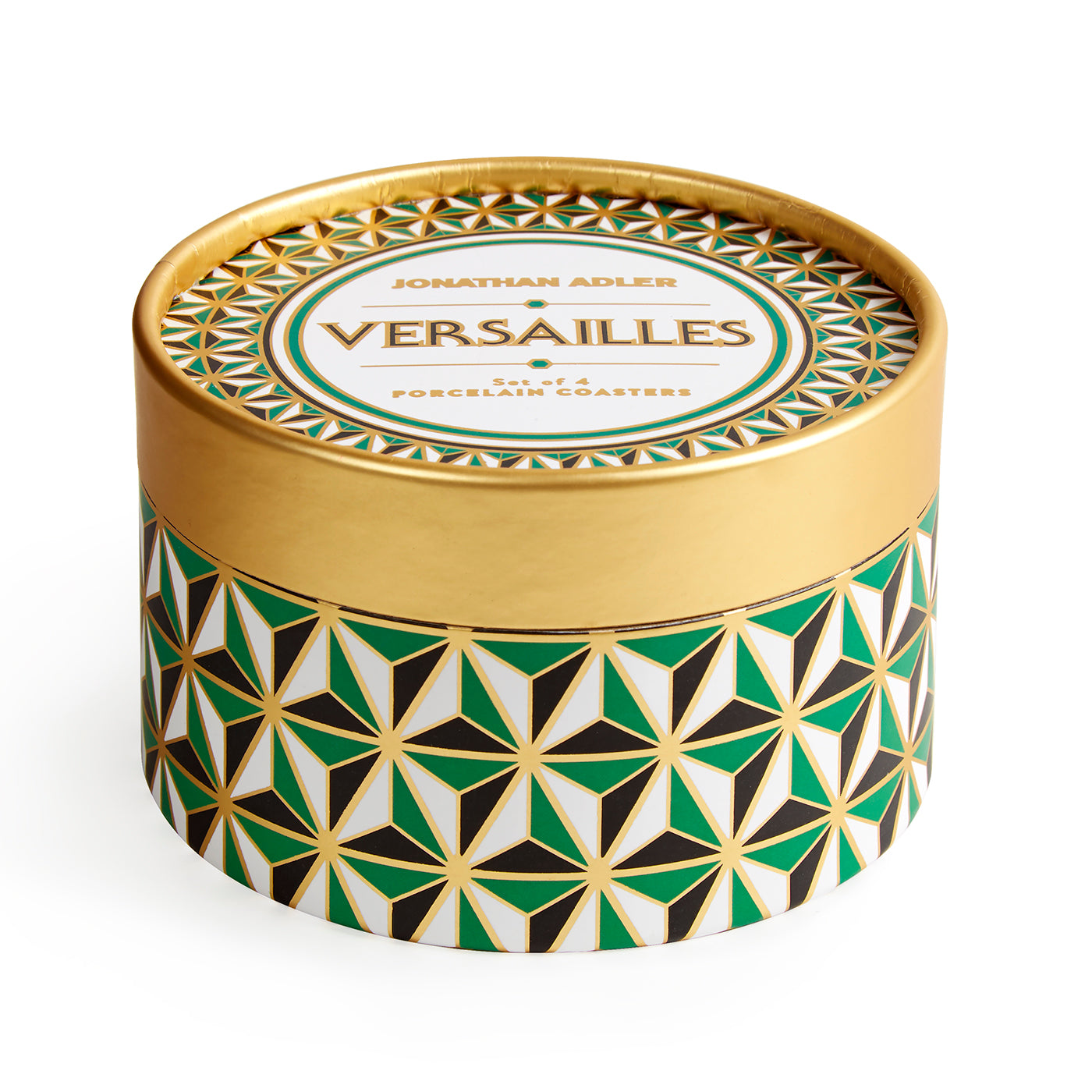 Versailles Coasters Set of 6 - Elegant Absorbent Cork Drink Coasters for Wine, Coffee & Cocktails - Perfect for Home Bar, Dining Table & Office Decor