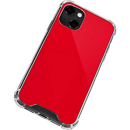 Skinit Clear Protective Phone Case for iPhone 13 - Vibrant Red Design | Slim Fit, Scratch-Resistant Cover for Everyday Use & Style Protection
