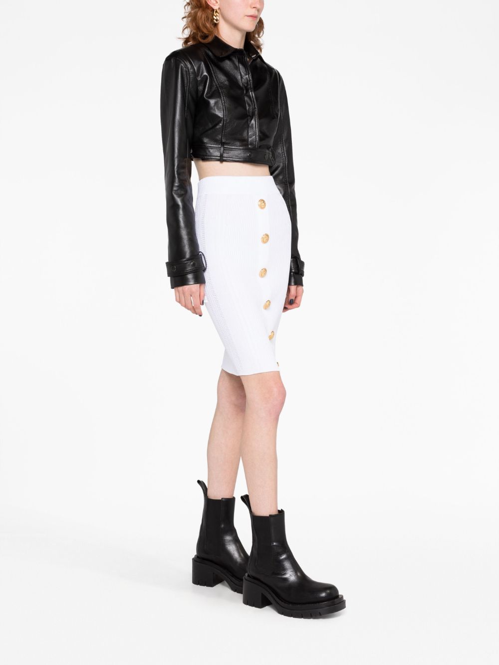 Balmain White Skirts for Women - Elegant High Waist A-Line Mini Skirt | Perfect for Parties, Dates & Office Wear