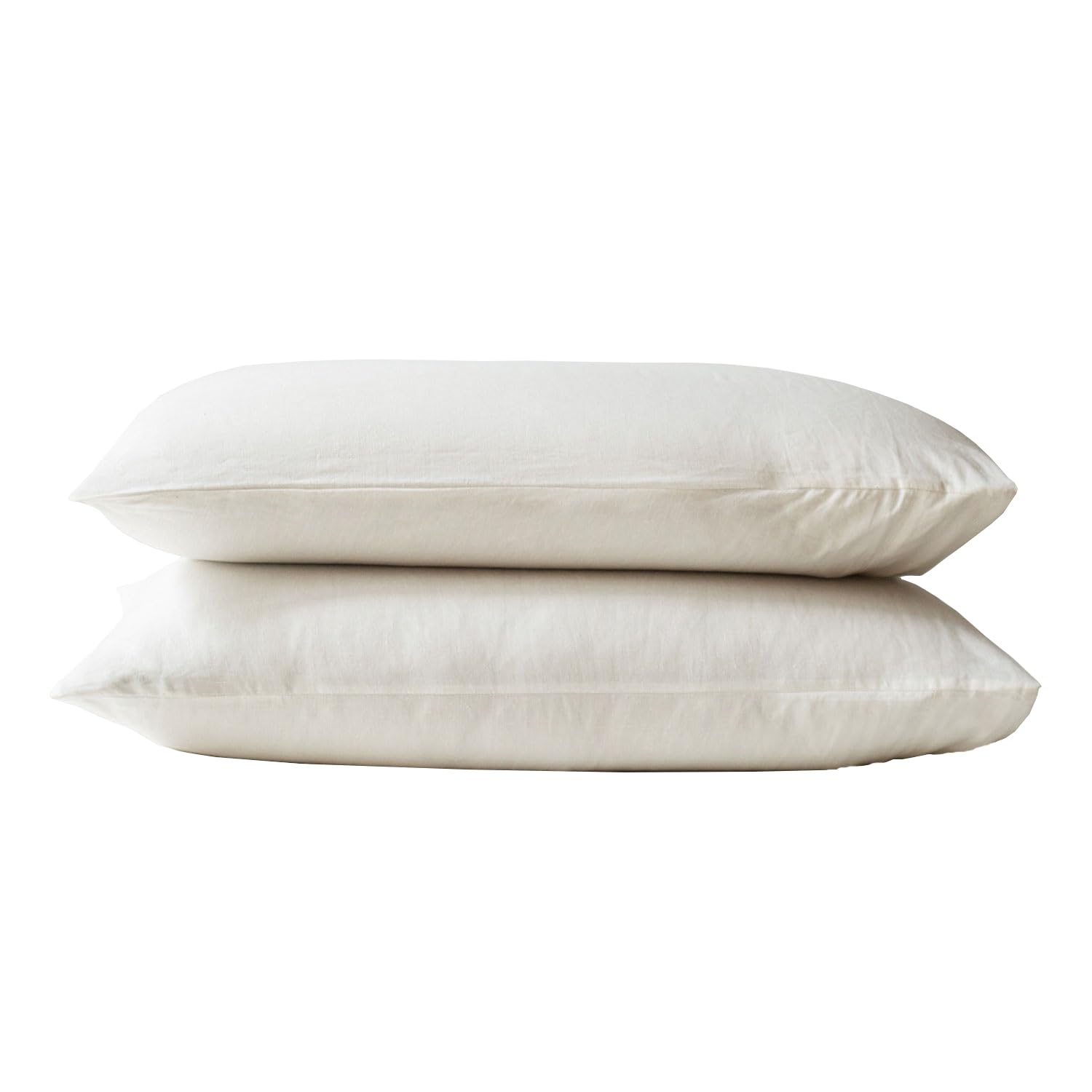Premium 100% French Flax Linen Pillowcase Set (King Size, 20x40 Inches, 2-Pack) - Breathable Natural Bedding for Cool Sleep | Luxury Hotel Style Home Decor | Perfect for Hot Sleepers & Allergy Sufferers