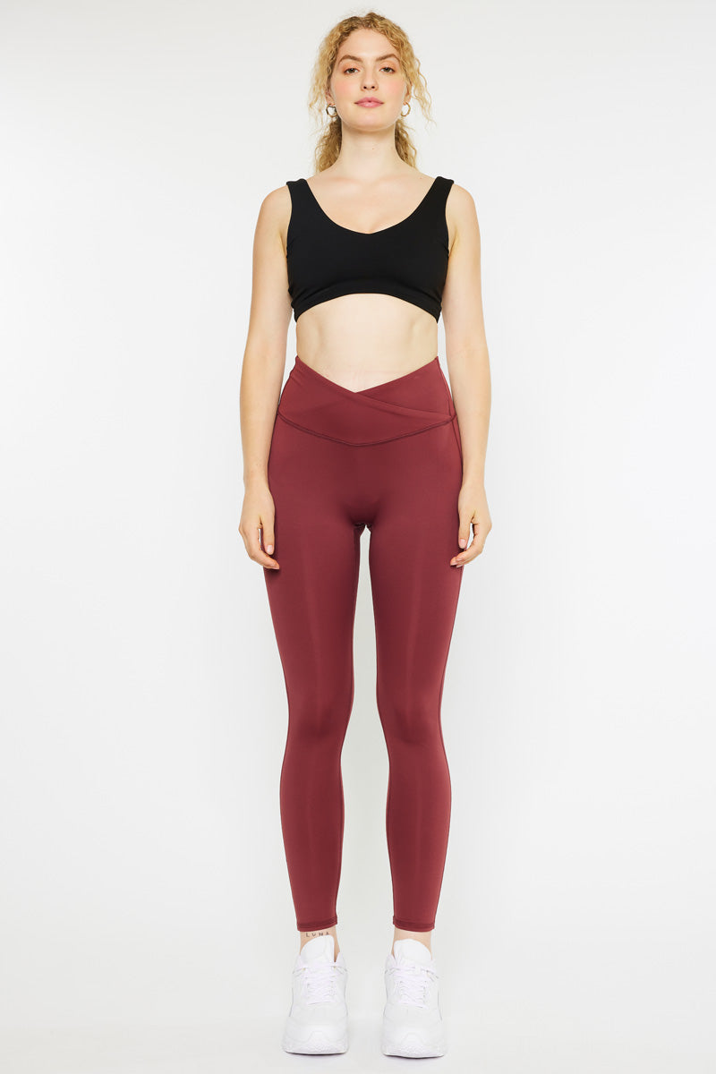 Ari Mid Rise Active Leggings for Women - High Waist Yoga Pants with Pockets - Comfortable Workout Leggings for Running, Gym & Lounge Wear