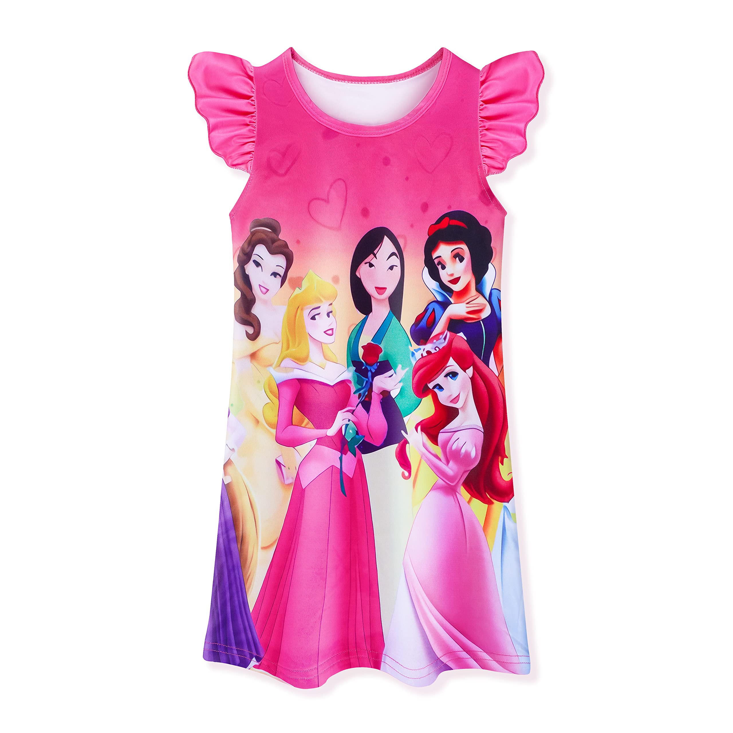 Princess Dress for Girls Flutter Sleeve Toddler Dresses - Casual Home Wear for Kids Ages 2-8 | Perfect for Birthday Parties, Tea Parties & Dress-Up Play