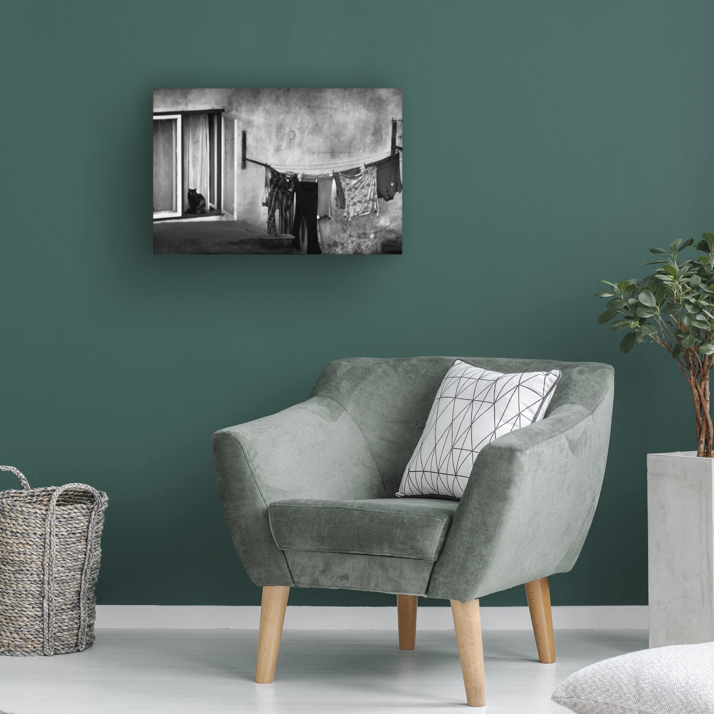 Trademark Fine Art 'The Watchcat' Canvas Art by Nicoleta Gabor - Hand-Painted Cat Painting for Living Room, Bedroom & Office Decor - Perfect Gift for Cat Lovers & Art Collectors