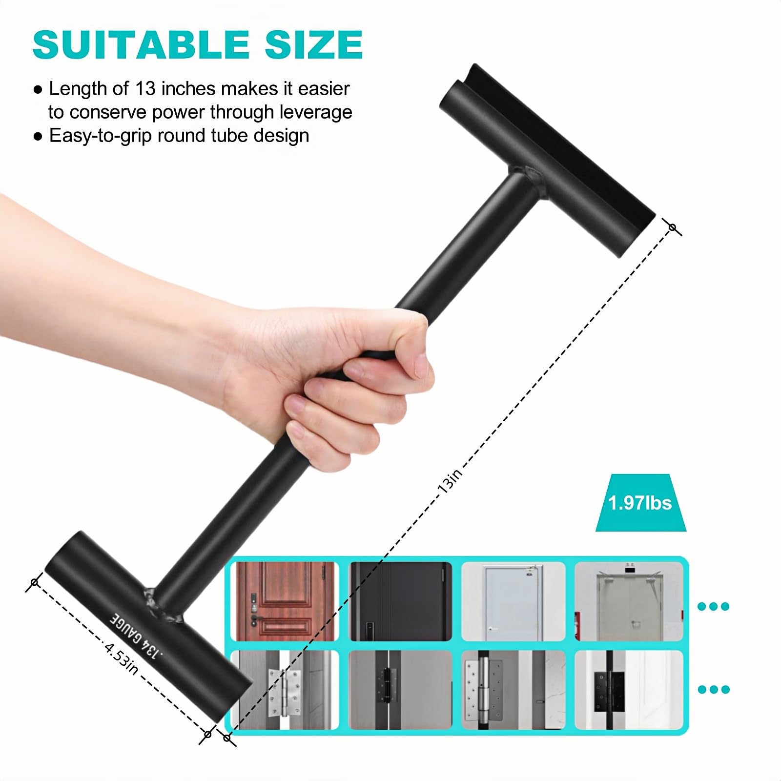 Heavy Duty Door Hinge Adjustment Tool - .134 & .180 Hinge Gap Adjusting Wrench for Commercial Doors - Fits 0.75-0.812 Knuckles - Perfect for Repairing Misaligned Doors in Offices, Schools & Hospitals
