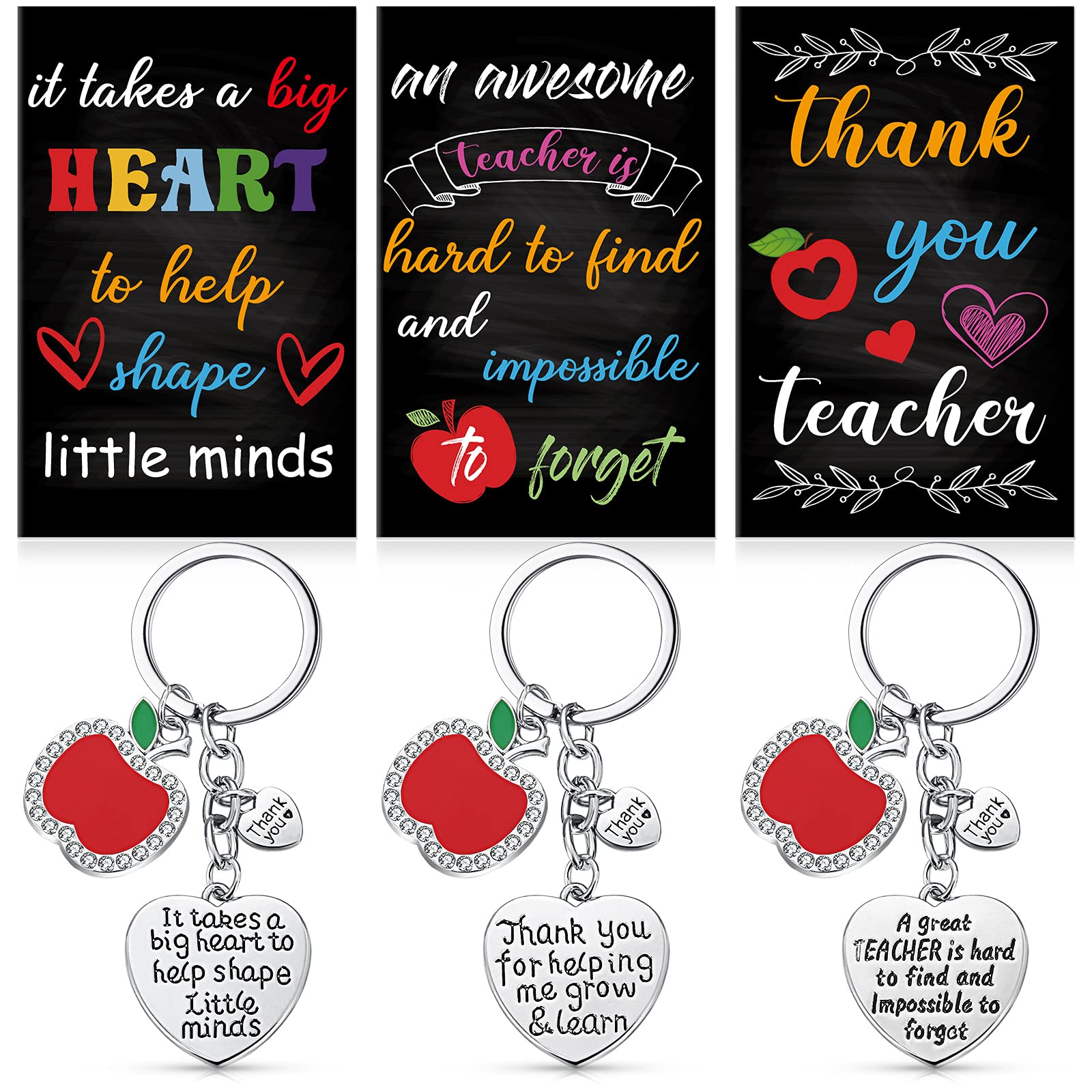 Teacher Gift Set - Inspirational Notepads & Keychains for Women | Birthday, Graduation, Teacher's Day