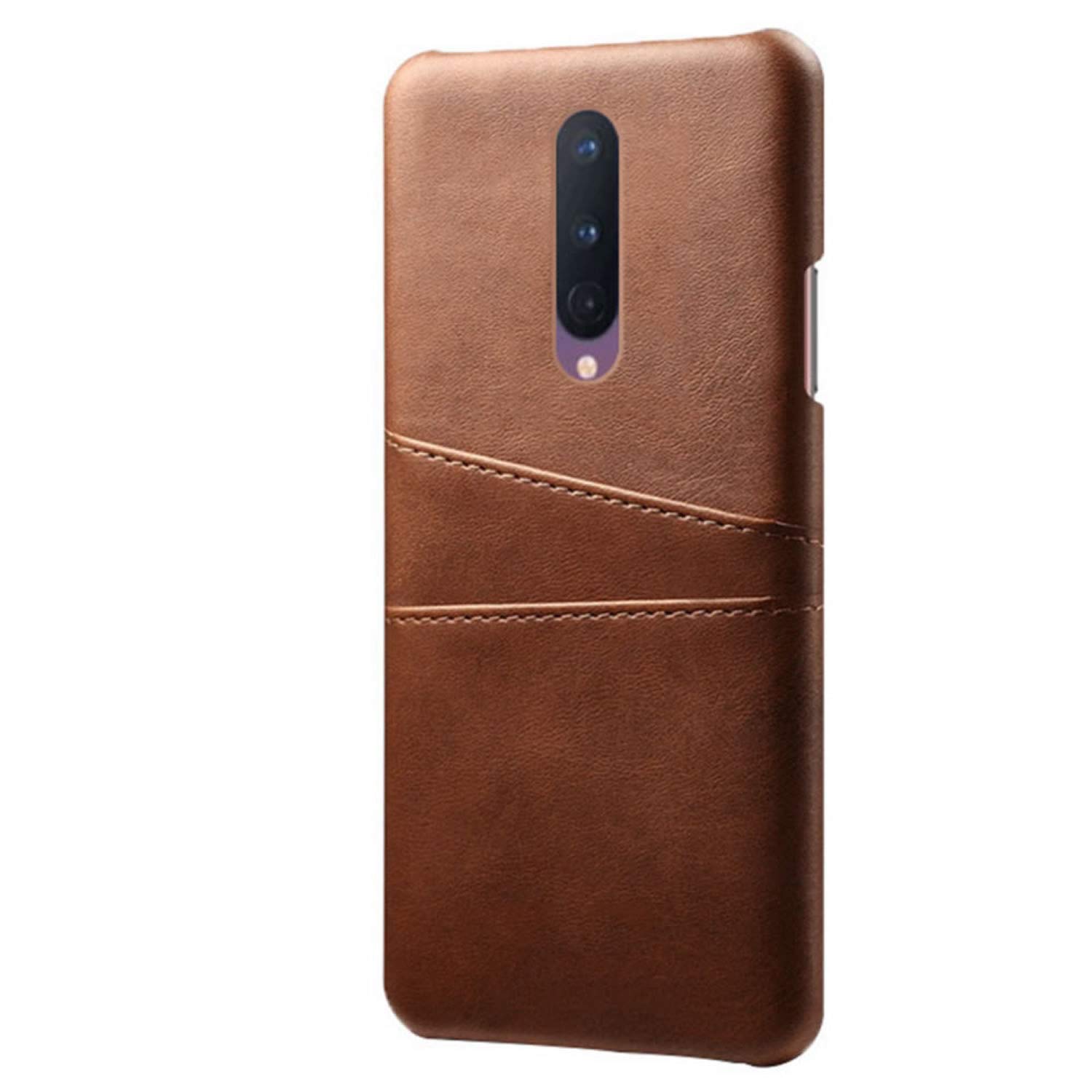 Premium PU Leather Ultra Slim Shockproof OnePlus 8 Phone Case with Card Slot Holder - Durable Protective Cover for OnePlus 8 (Brown) | Perfect for Daily Use, Travel & Business Meetings