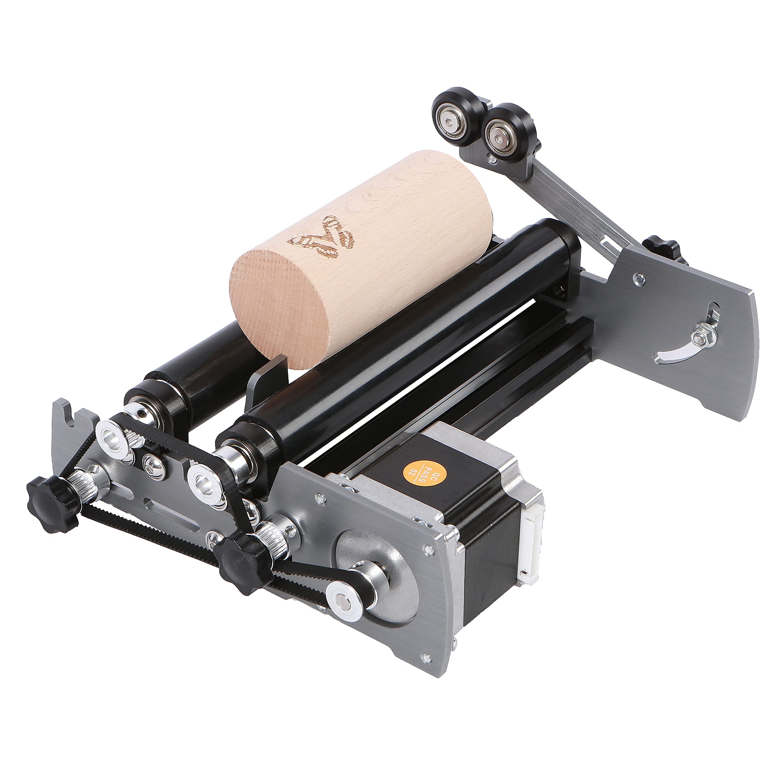 FoxAlien R57 Y-Axis Rotary Roller Engraving Module for Cylindrical Objects - Compatible with FoxAlien 4040-XE CNC Router Engraving Machine | Perfect for Wood, Metal & Acrylic Engraving on Bottles, Cups & Curved Surfaces