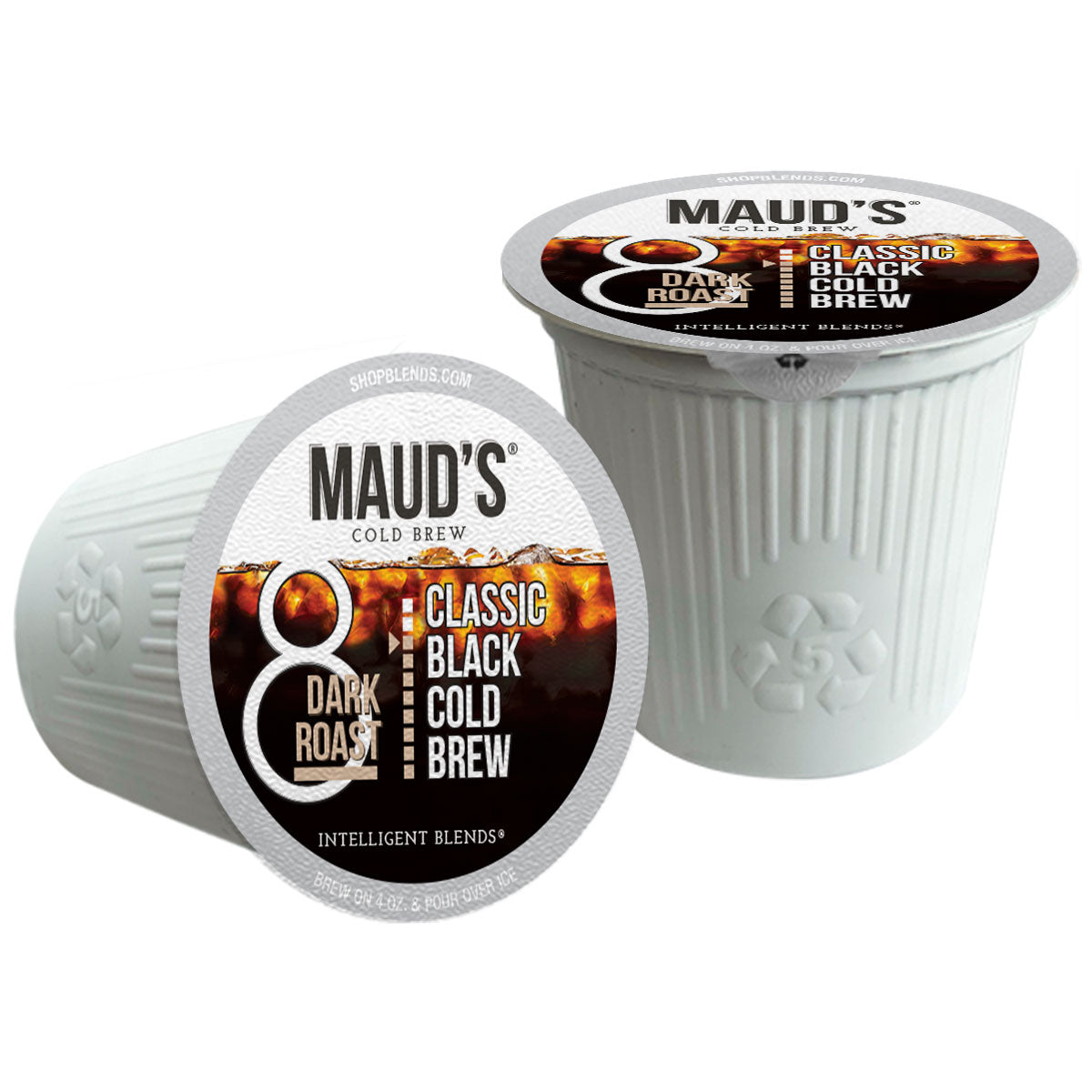 Maud's Classic Cold Brew Dark Roast Coffee Pods - Compatible with Keurig K-Cup Brewers - Perfect for Iced Coffee & Summer Refreshment