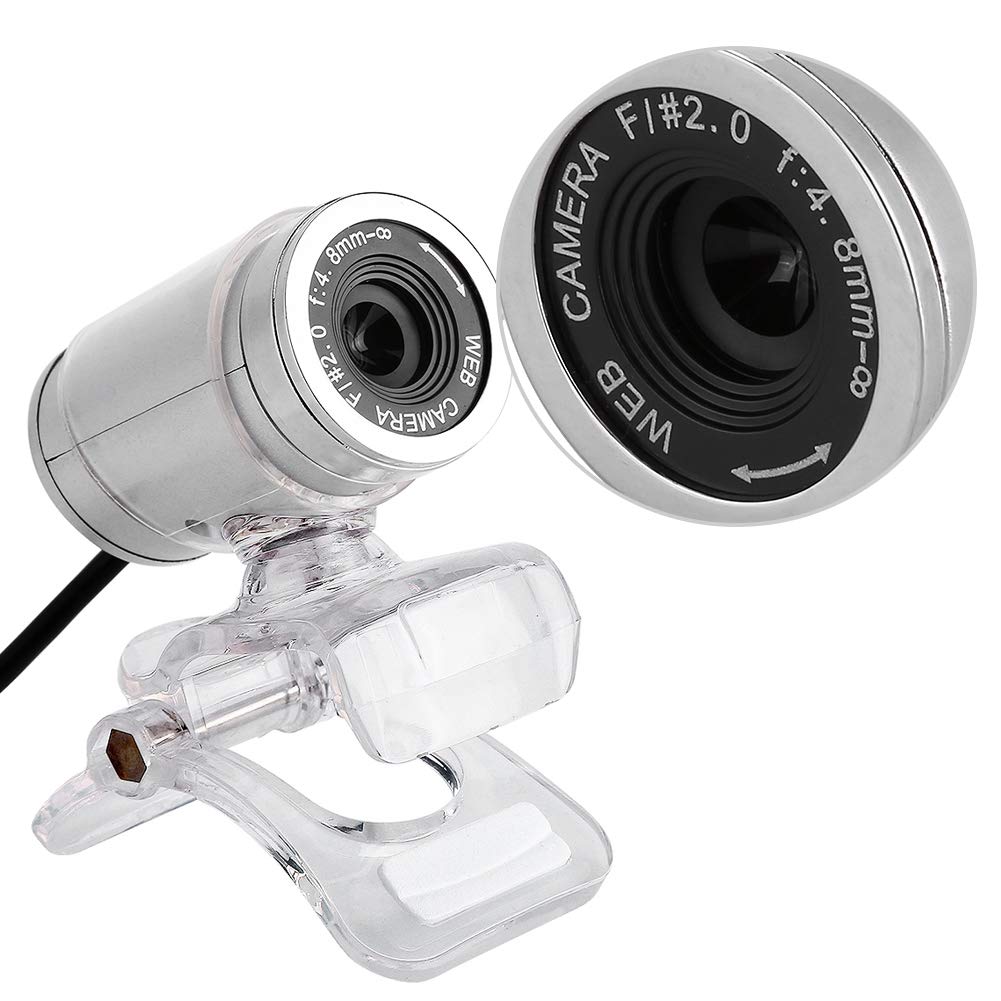 Ciciglow 12MP HD Webcam with Microphone - 360 Degree Rotating USB Clip-on Web Camera for Laptop & Desktop (Red/Silver) - Perfect for Video Conferencing, Online Classes & Live Streaming