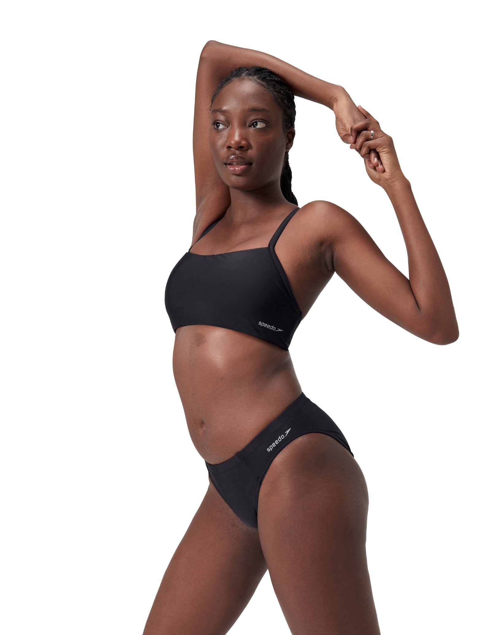 Racerback Sports Bra Top for Women - Black - Perfect for Yoga, Running & Gym Workouts