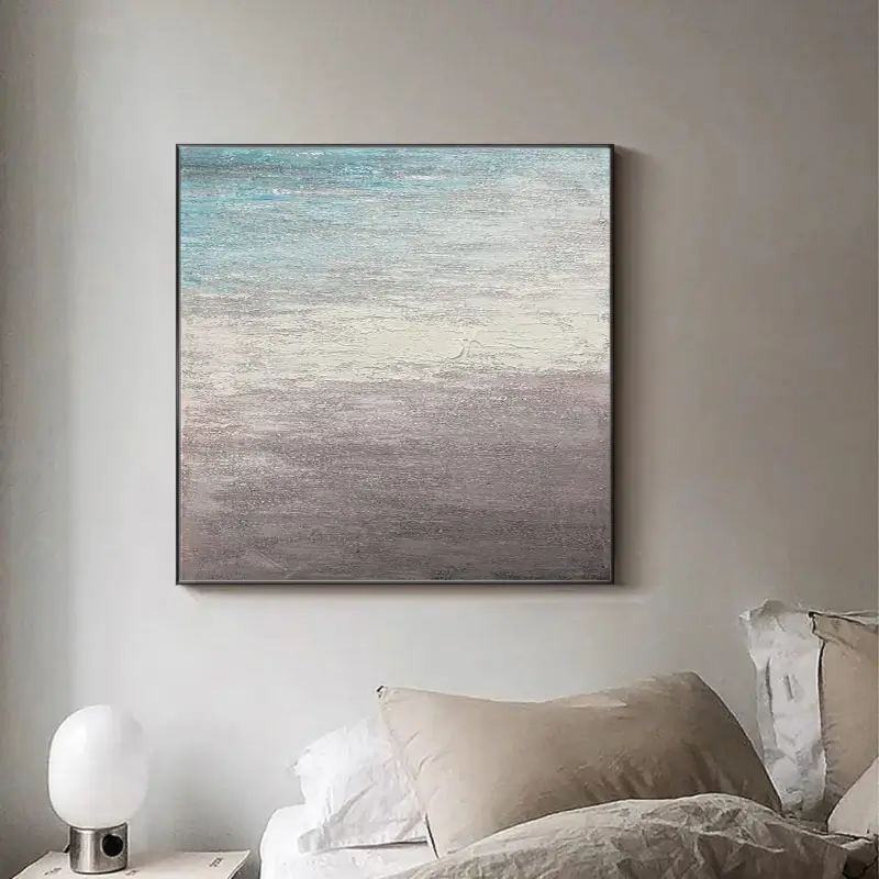 Ocean and Sky Painting #OS 007 - Handmade Canvas Wall Art for Home & Office Decor - Perfect for Living Room, Bedroom or Gift