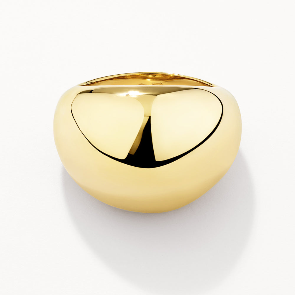 Gold Ball Dome Ring - Elegant Stackable Jewelry for Women, Perfect for Everyday Wear & Special Occasions