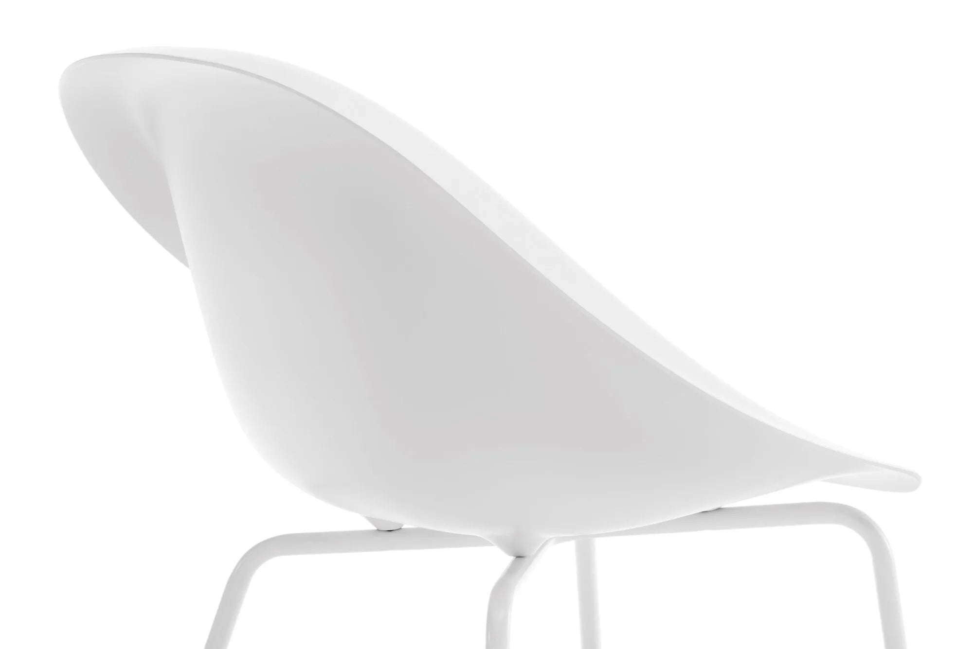 Modern Hoop Side Chair with Sturdy Metal Base by Karim Rashid - Perfect for Dining Rooms, Offices & Contemporary Living Spaces