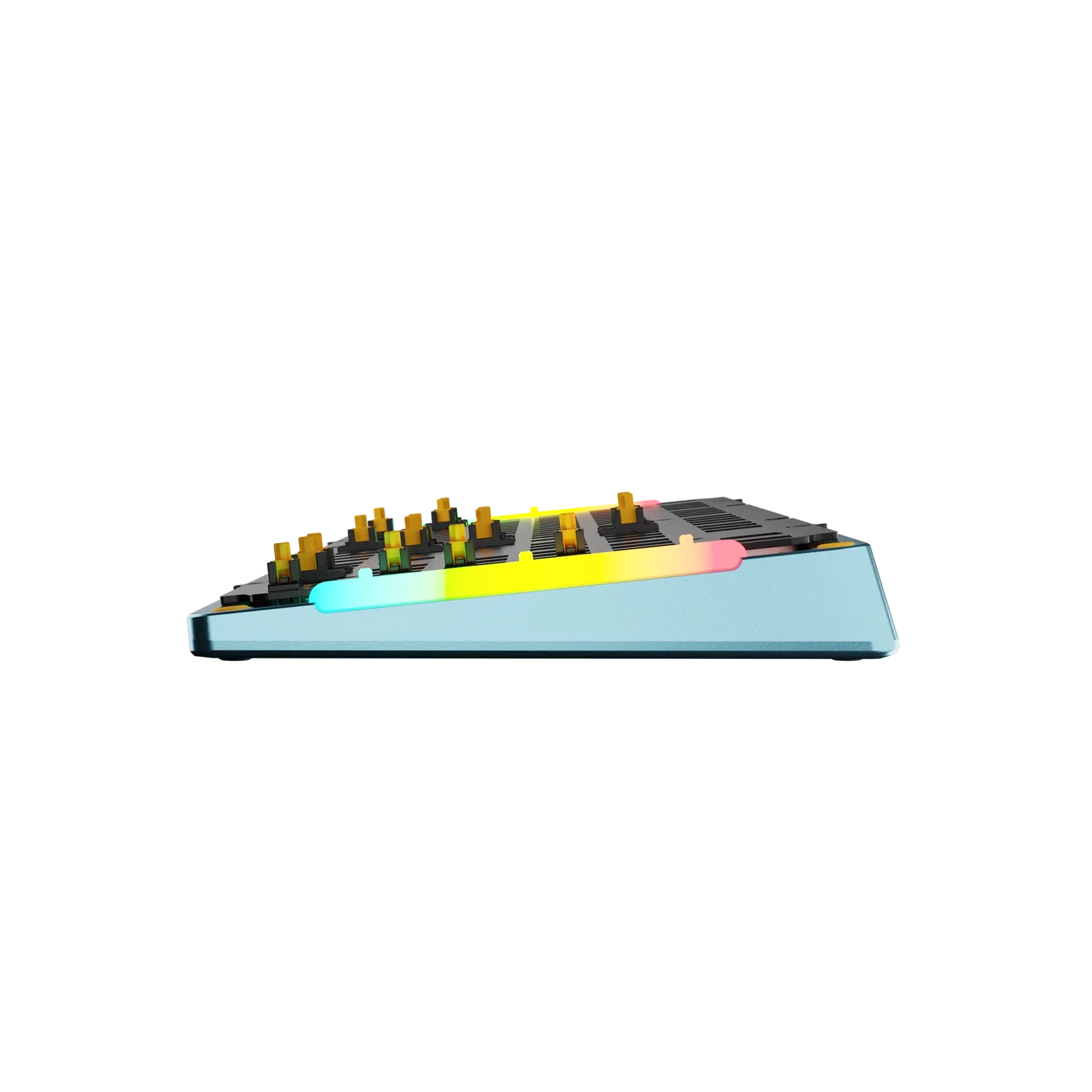 GMMK 3 Mechanical Keyboard Bottom Case - Arctic Blue Metal Replacement Part for Custom Builds | Perfect for PC Gaming, Typing & DIY Keyboard Enthusiasts