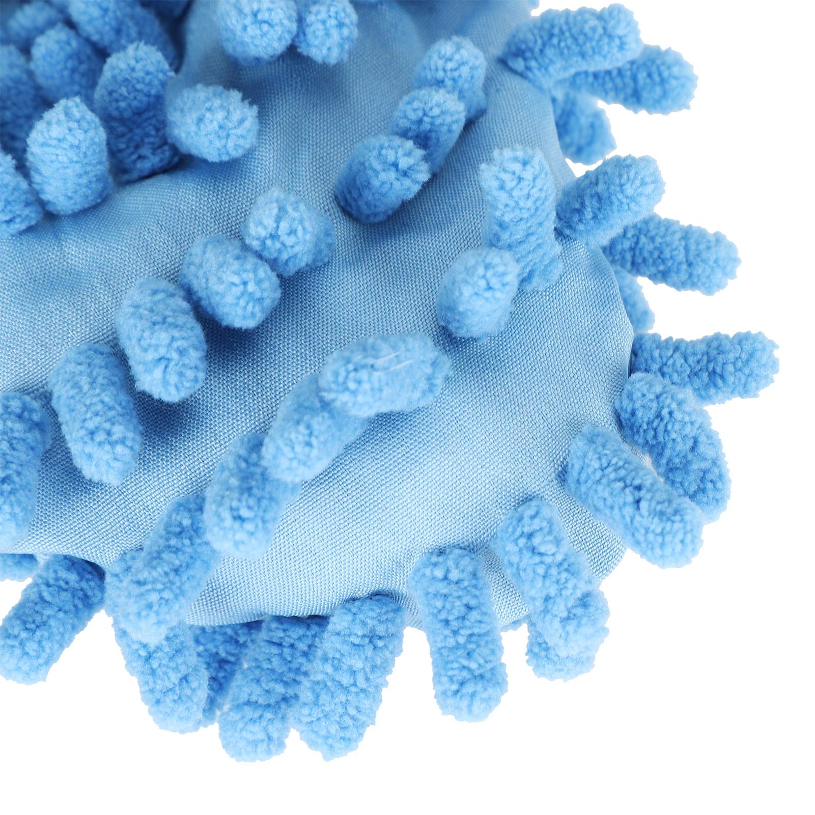 Chenille Mop Slippers 10Pcs - Dust Cleaning Shoes for Home & Floors (Blue)