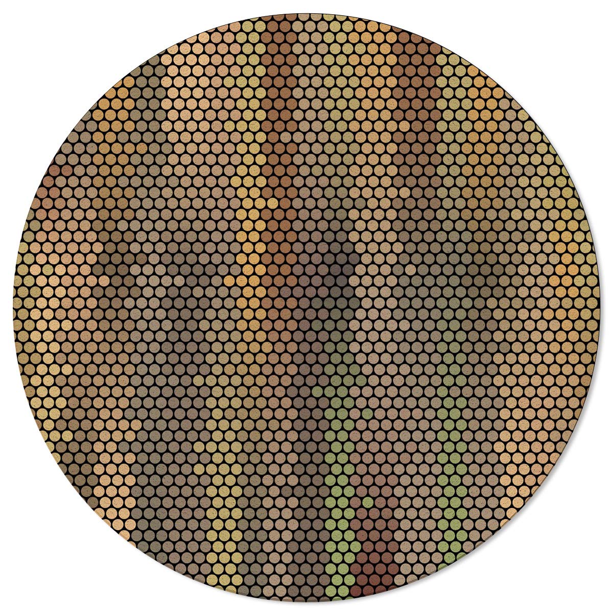 Large 6ft Round Honeycomb Area Rug - Soft Non-Slip Floor Mat for Living Room, Bedroom, Kids Room | Home Decor Carpet & Yoga Mat | Perfect for Family Gatherings, Playtime and Relaxation