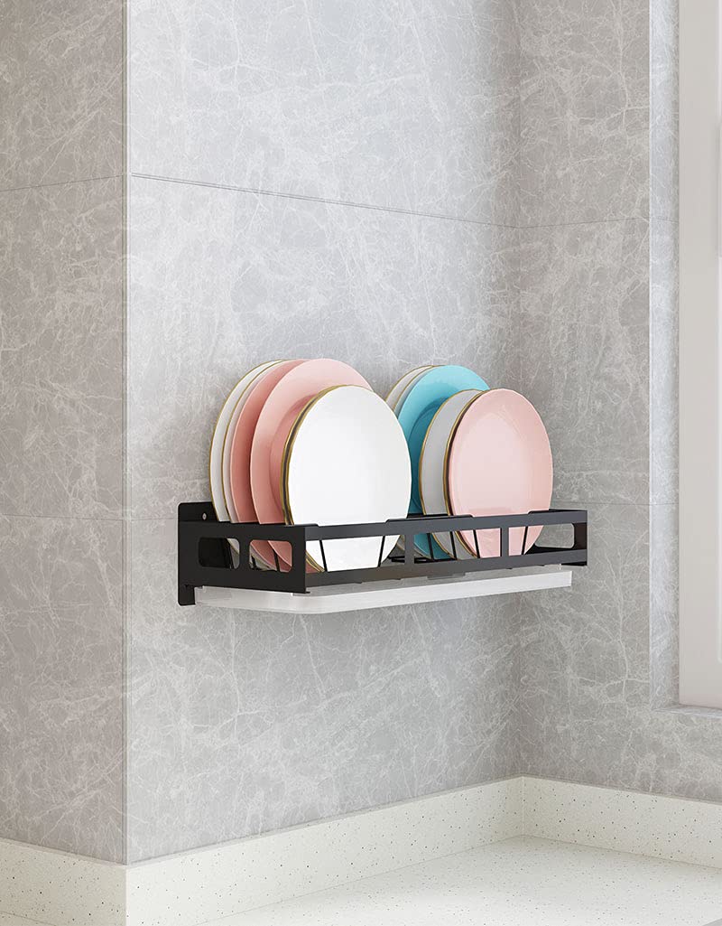 Kitidy Wall-Mounted Kitchen Storage Organizer - Plate Rack for Dishes, Cups & Utensils - Space Saving Kitchen Cabinet Organizer for Small Spaces - Perfect for Apartments, RVs & Tiny Homes