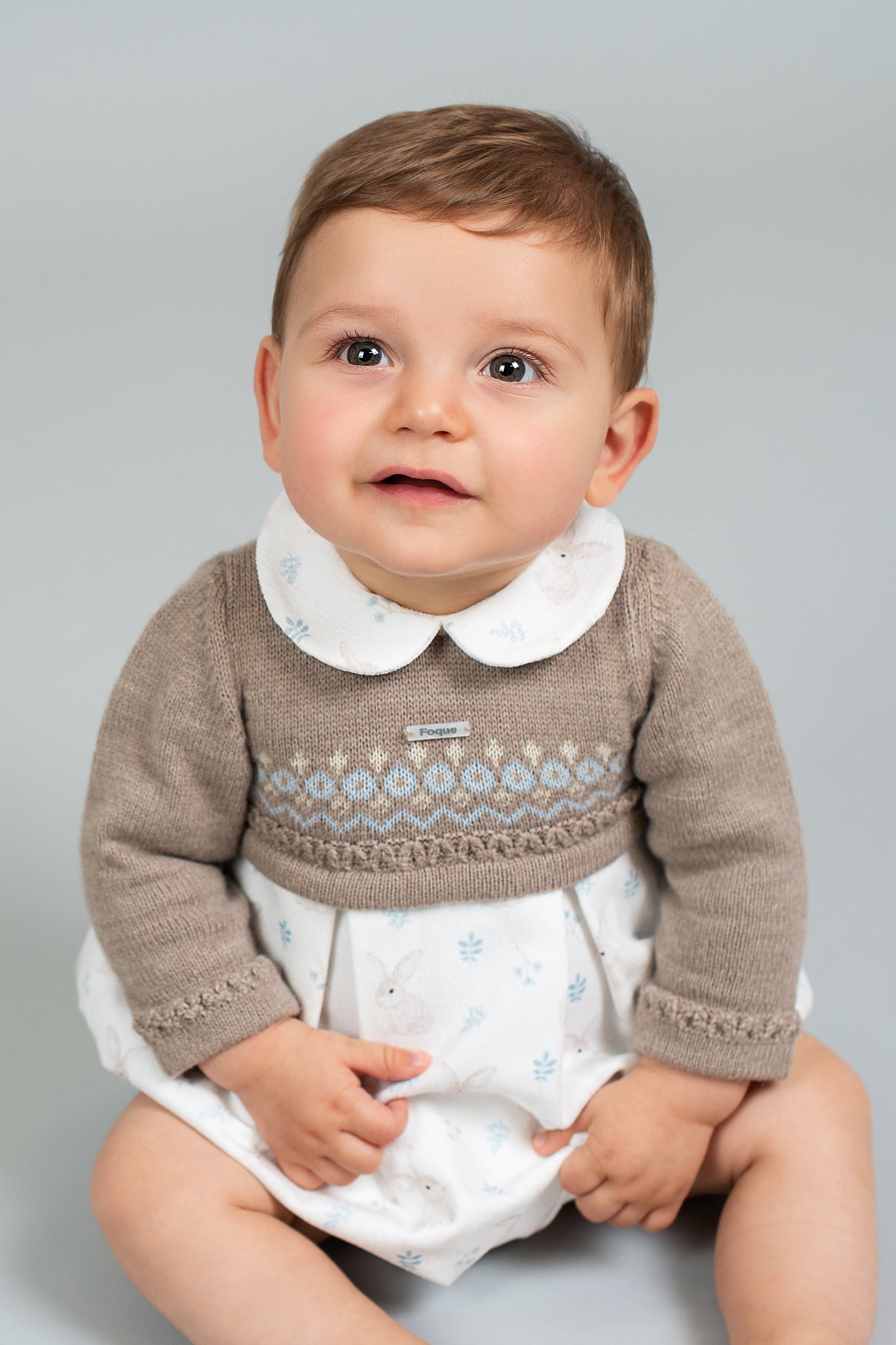 Soft Leroy Taupe Alpaca Wool Bunny Romper for Baby - Cozy Winter Outfit for Newborns & Toddlers - Perfect for Photo Shoots, Christmas Gifts & Family Gatherings