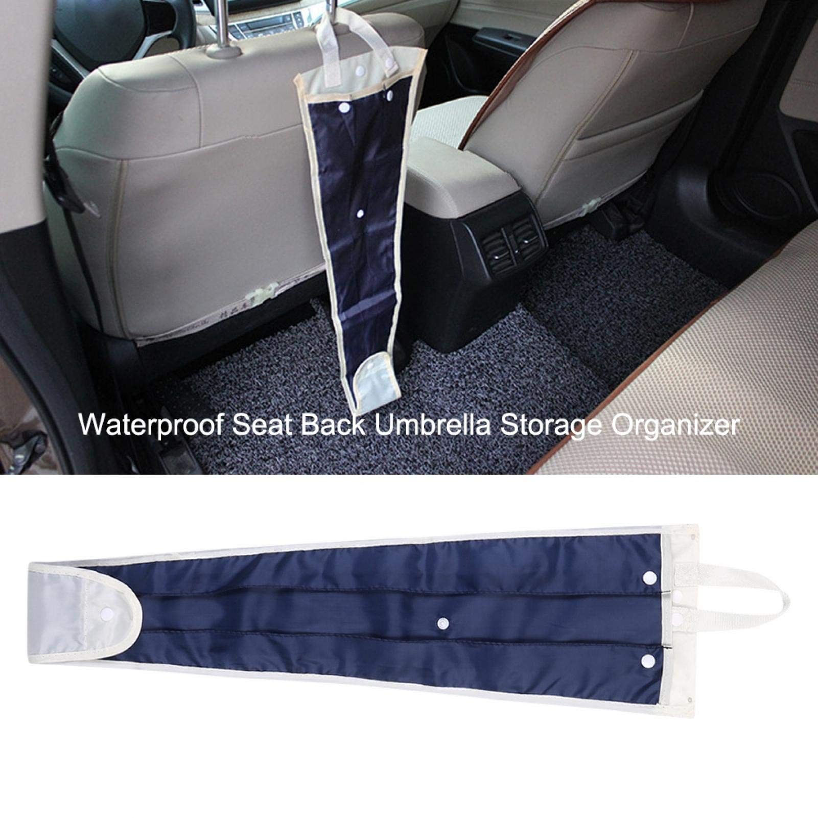 Waterproof Car Umbrella Organizer Holder - Seat Back Storage Bag with Pocket for Wet Umbrellas | Perfect for Rainy Days, Commuting & Family Road Trips